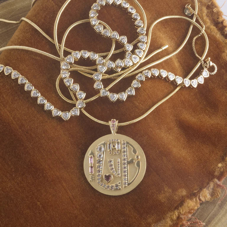 Made from LOVE White Tennis Necklace - White Stones-Jane Win-Happy on Main
