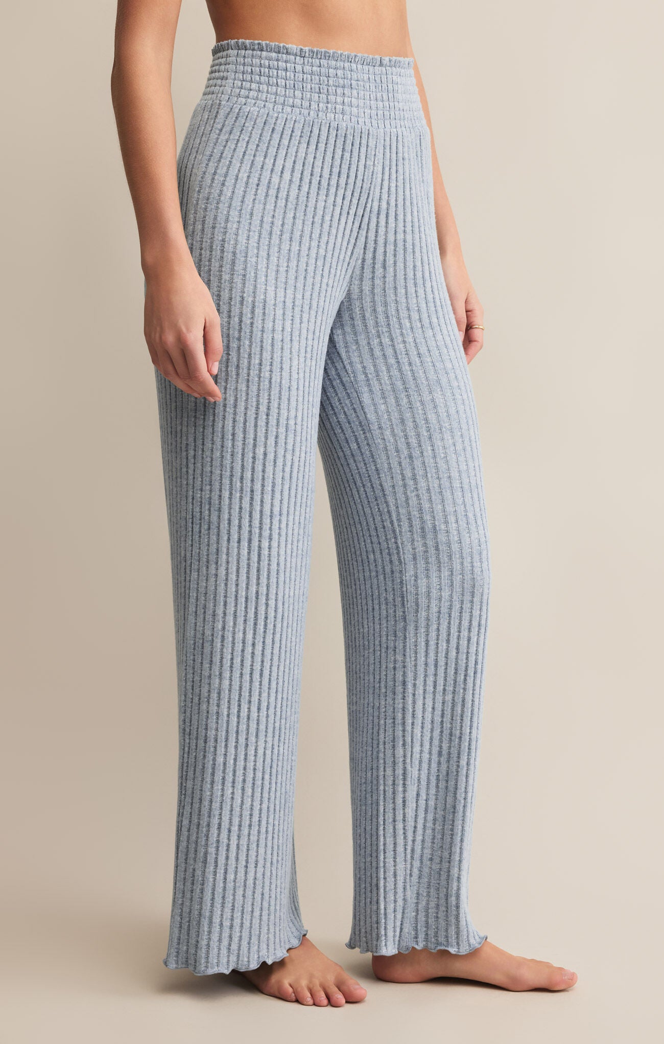 Dawn Smocked Rib Lounge Pant.