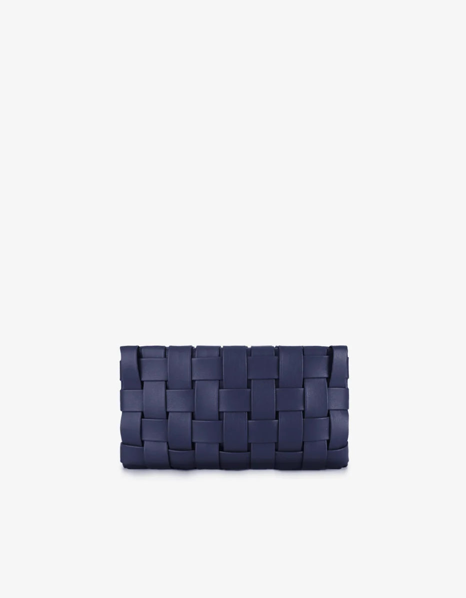 Lindy Woven Clutch Small Navy-Remi/Reid-Happy on Main