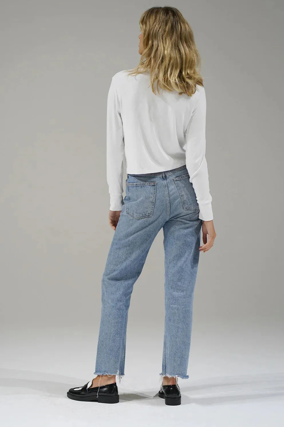 Long Sleeve Ribbed Crew-Casual Tops-Happy on Main