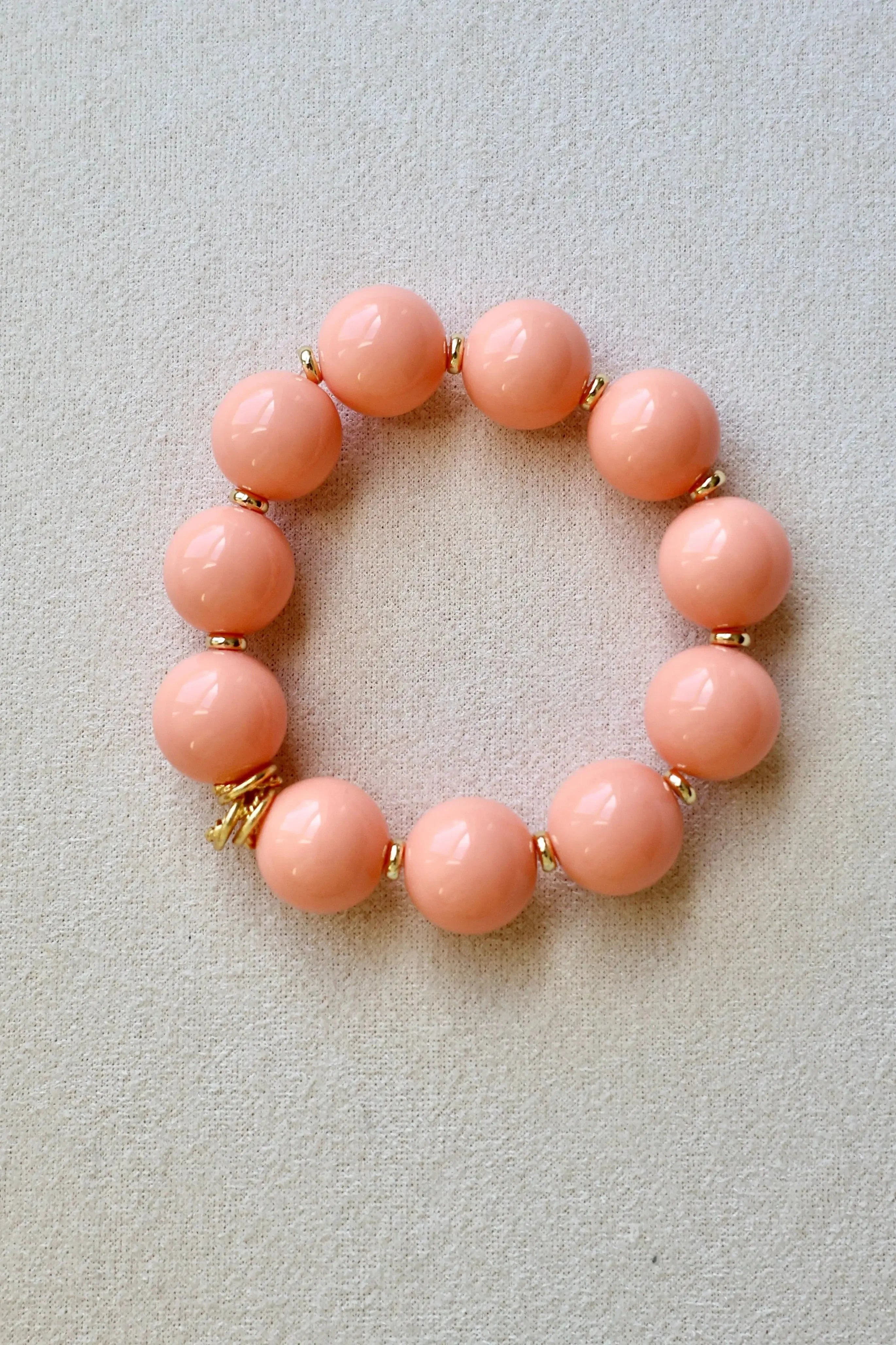 Summer Bauble Bracelet - Coral - Small-Wear Loulu X Happy on Main-Happy on Main