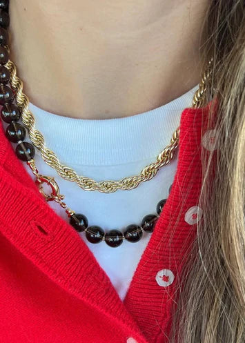 Pine Necklace - Brown-Wear Loulu X Happy on Main-Happy on Main