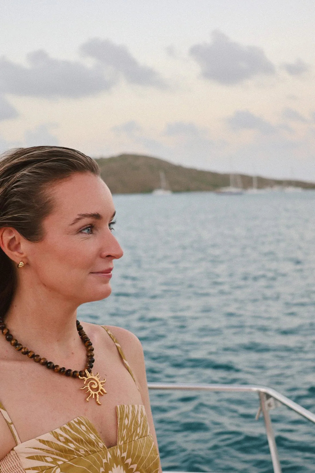 Soleil Necklace - Tiger's Eye-Wear Loulu X Happy on Main-Happy on Main