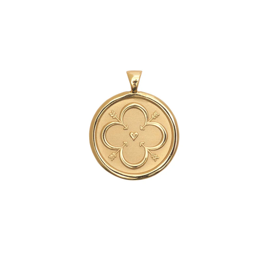 LOVE JW Small Pendant Coin - 16-18" Classic Rolo Chain-Jane Win-Happy on Main