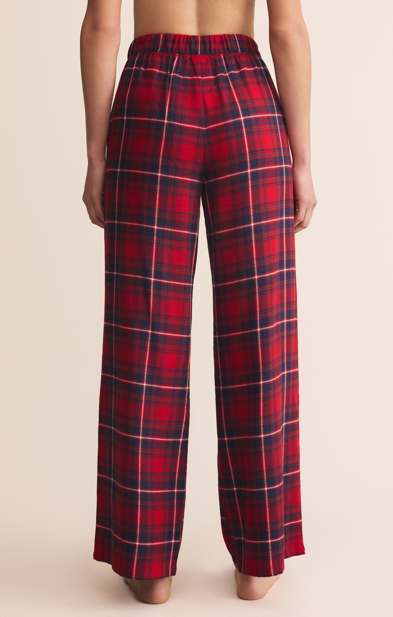 Hangout Plaid Pant - Haute Red-Z Supply-Happy on Main