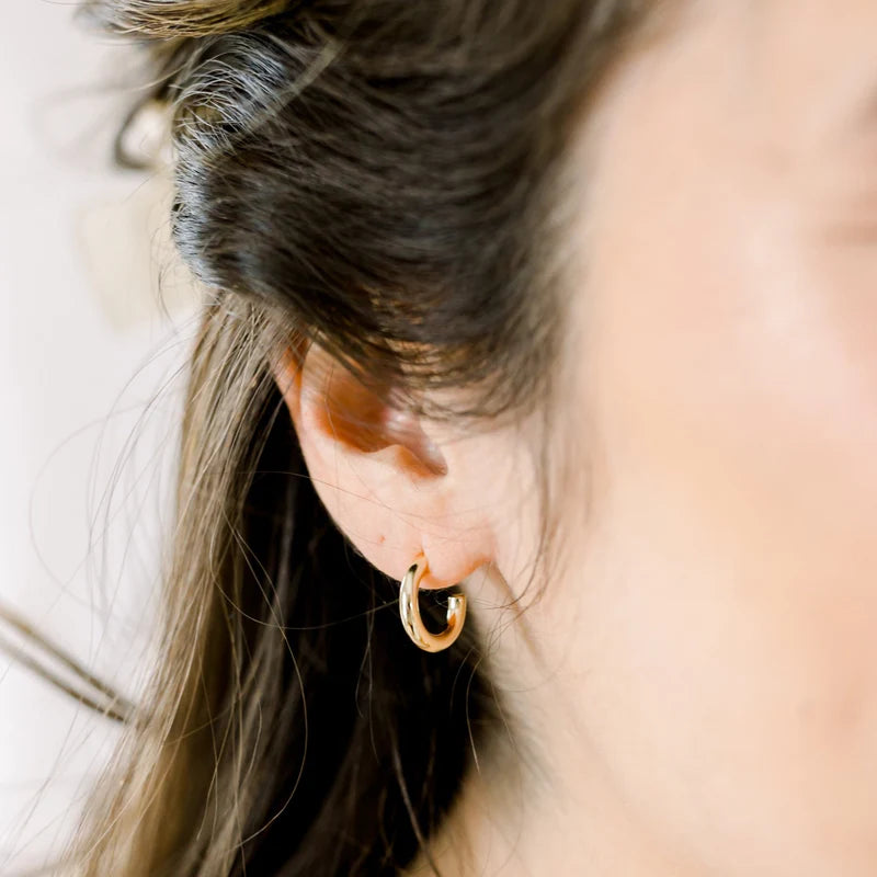 Mini Gold Hoops-Elli Parr-Happy on Main