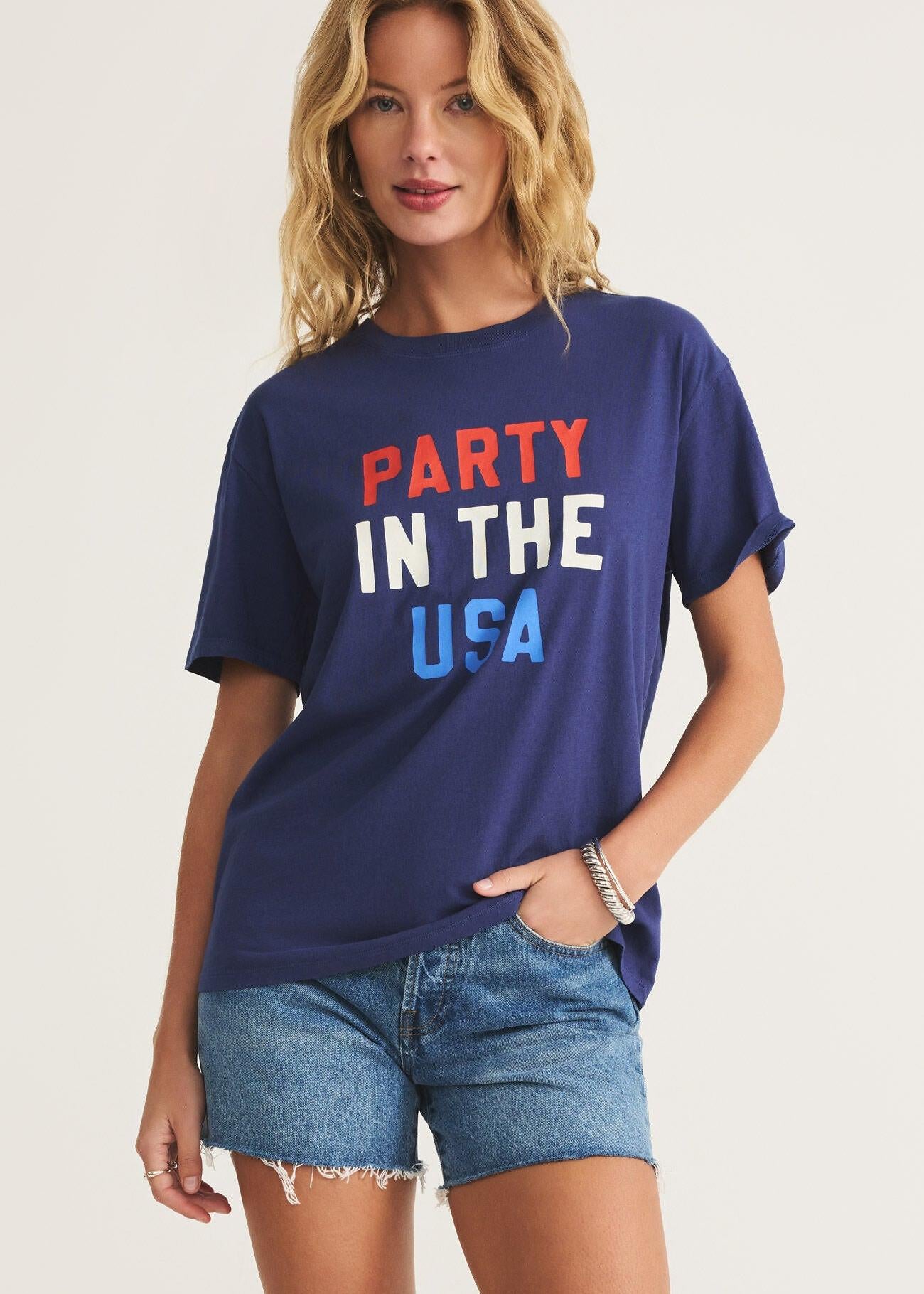 Party Boyfriend Tee-Basic Tanks + Tees-Happy on Main