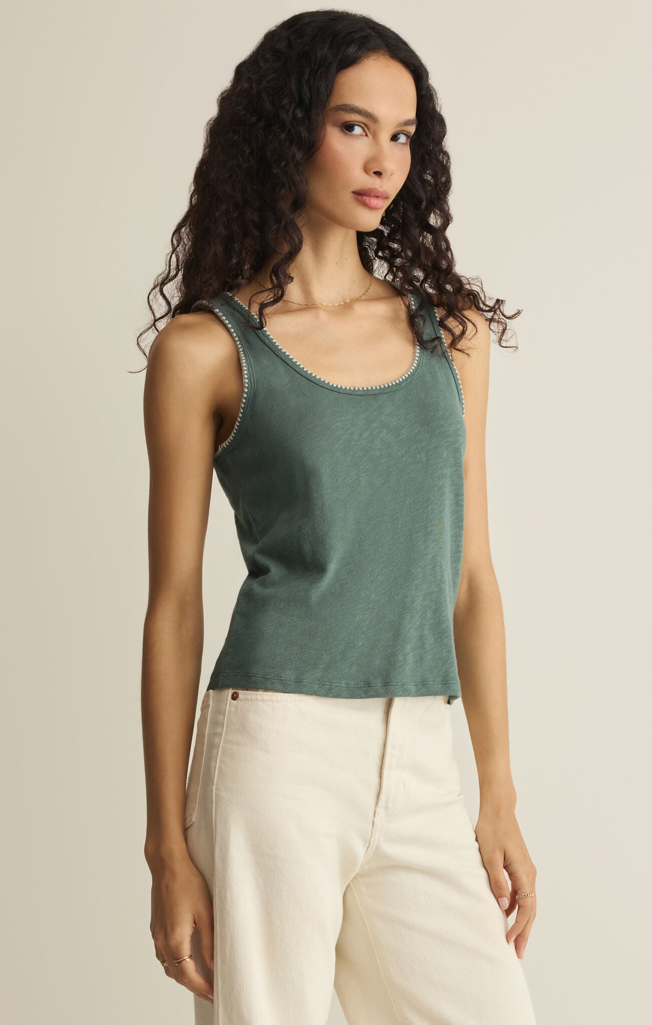 Julian Crochet Tank - Everglade-Z Supply-Happy on Main