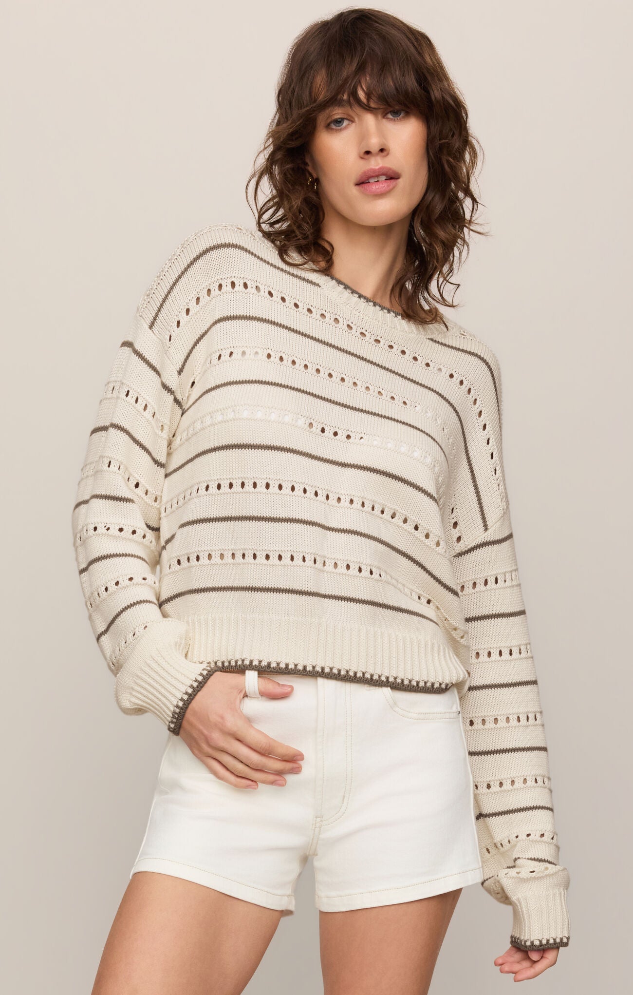 Darby Stripe Sweater - Sandstone-Z Supply-Happy on Main