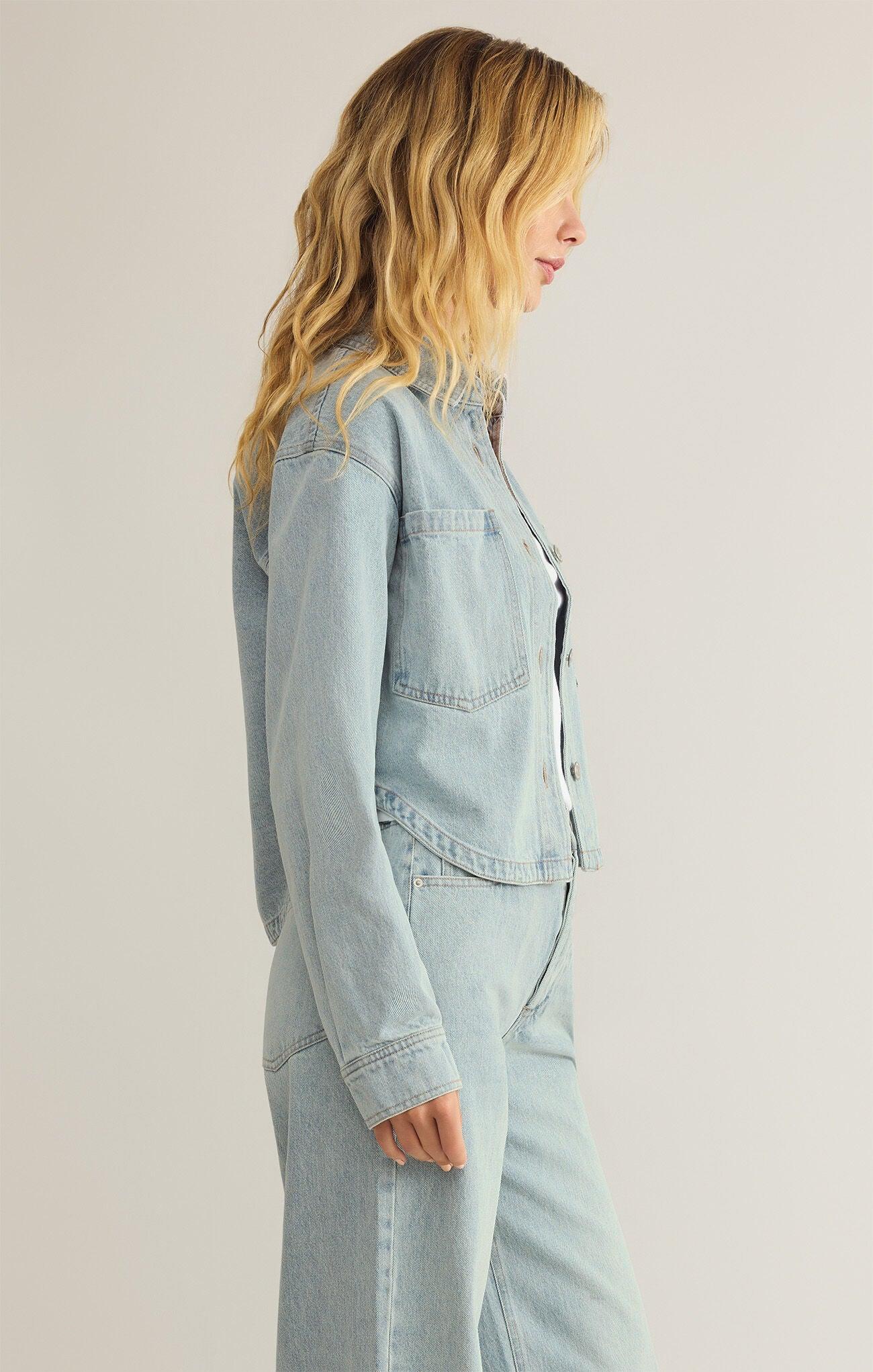 All Day Cropped Denim Jacket-Outerwear-Happy on Main