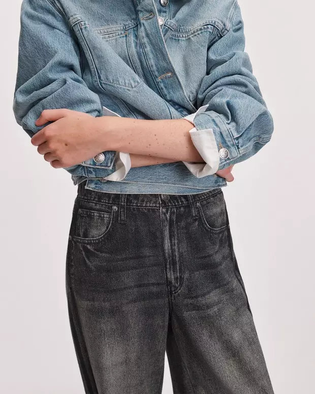 Miramar Terry Wide Track Pant - Washed Black-Rag & Bone-Happy on Main