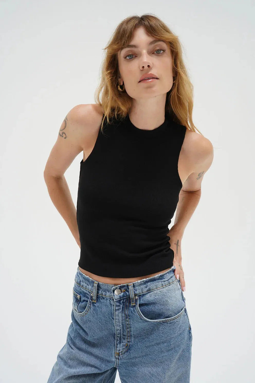 Happy’s Favorite Double Layer Ribbed Tank-Basic Tanks + Tees-Happy on Main