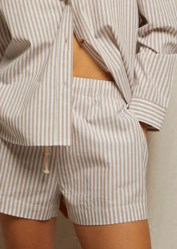Riley Cotton Poplin Stripe Short