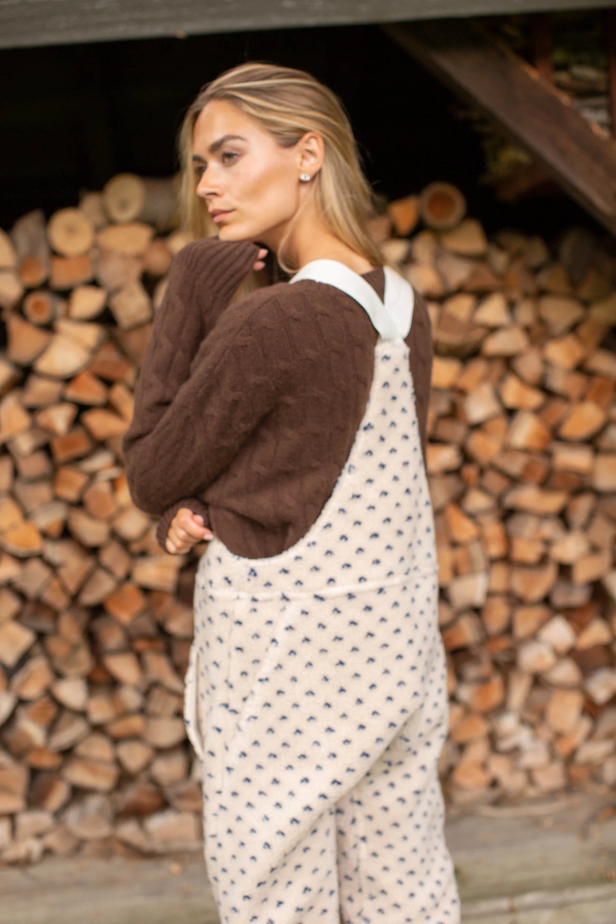 Scout Overalls - Ivory/Blue Birdseye-Marea-Happy on Main
