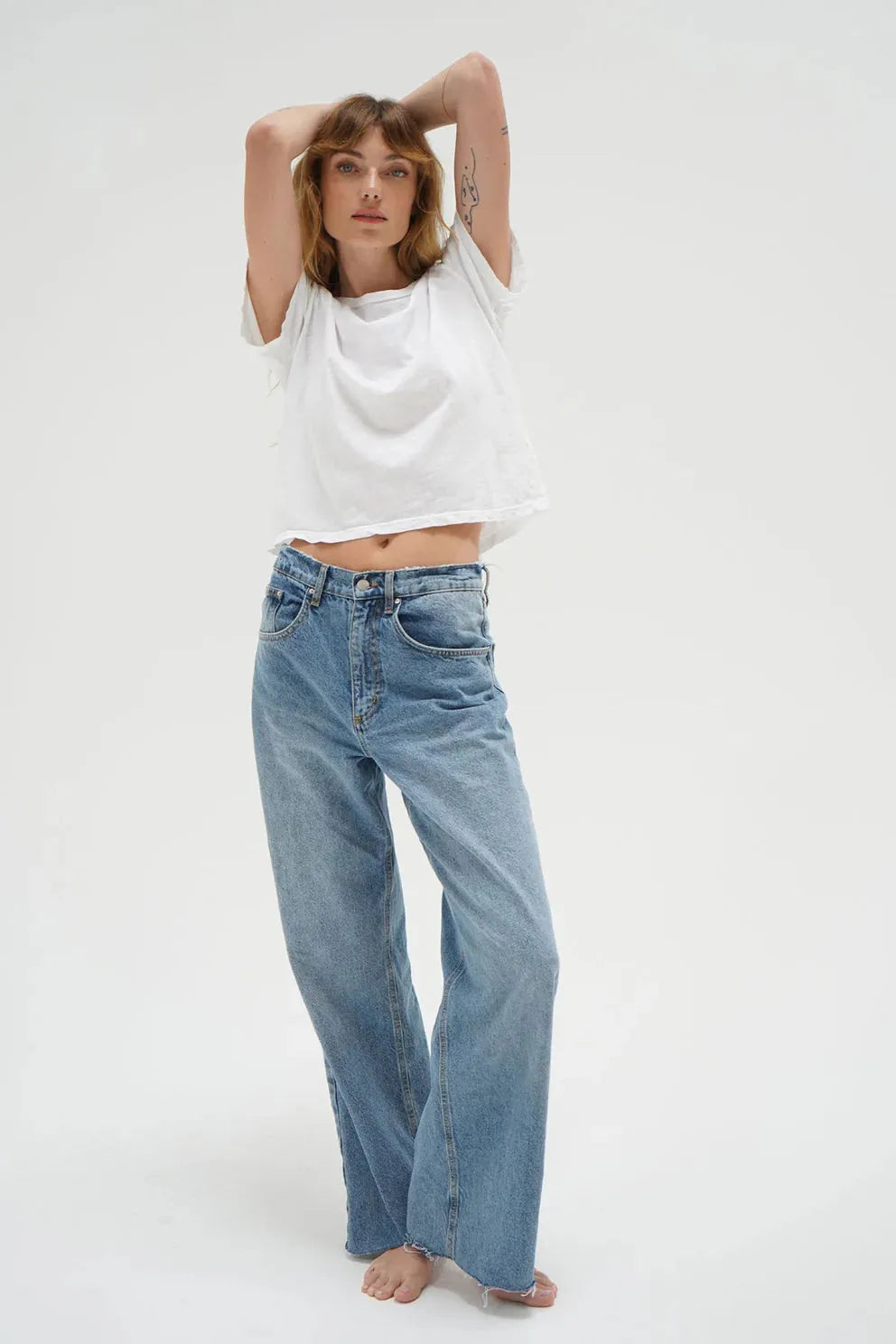 Shaden Cotton Crew-Casual Tops-Happy on Main