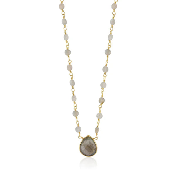 Simmons Beaded Labradorite Necklace-Elli Parr-Happy on Main