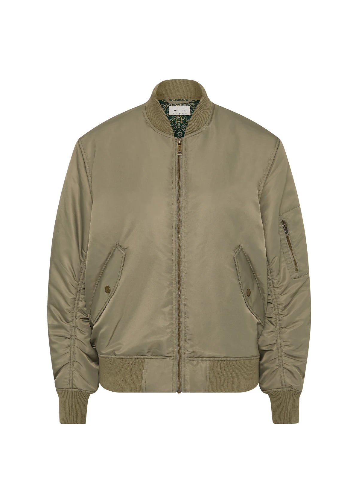 Tribute Bomber Jacket - Green-The Upside-Happy on Main