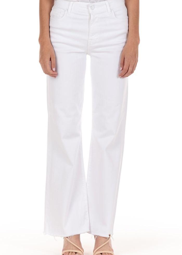 Katie Magnolia White High Flare-White Jeans-Happy on Main