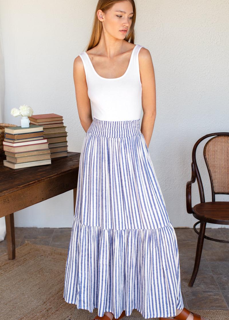 Shirred Skirt-Skirts-Happy on Main