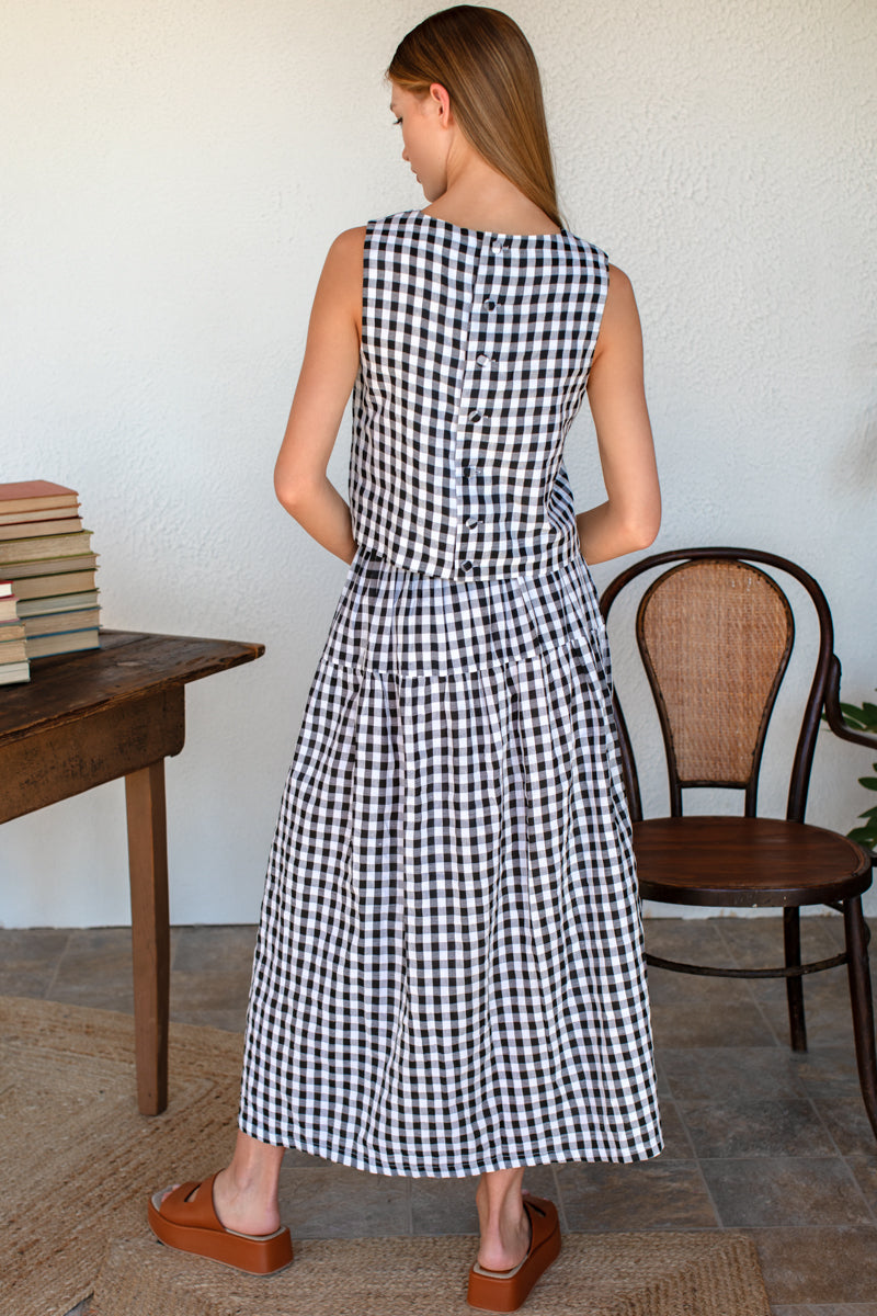Single Tier Maxi Skirt-Skirts-Happy on Main