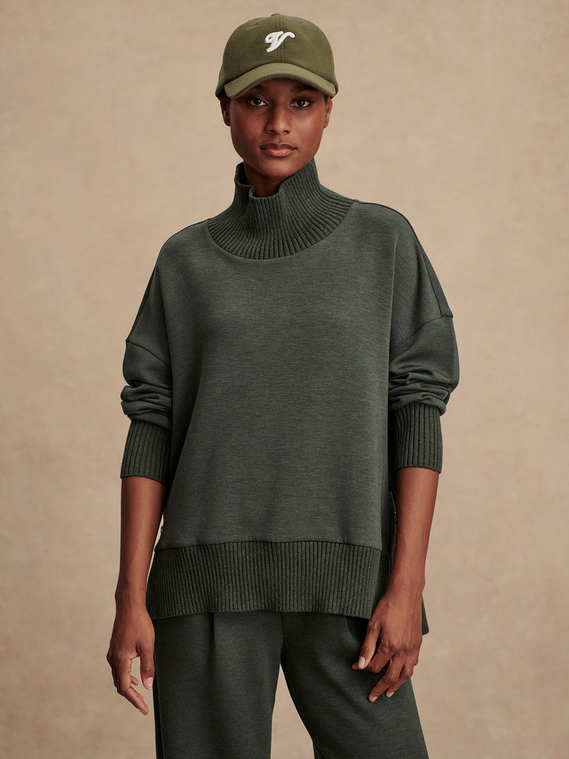 Barker High Neck Sweater-Core Sweaters-Happy on Main