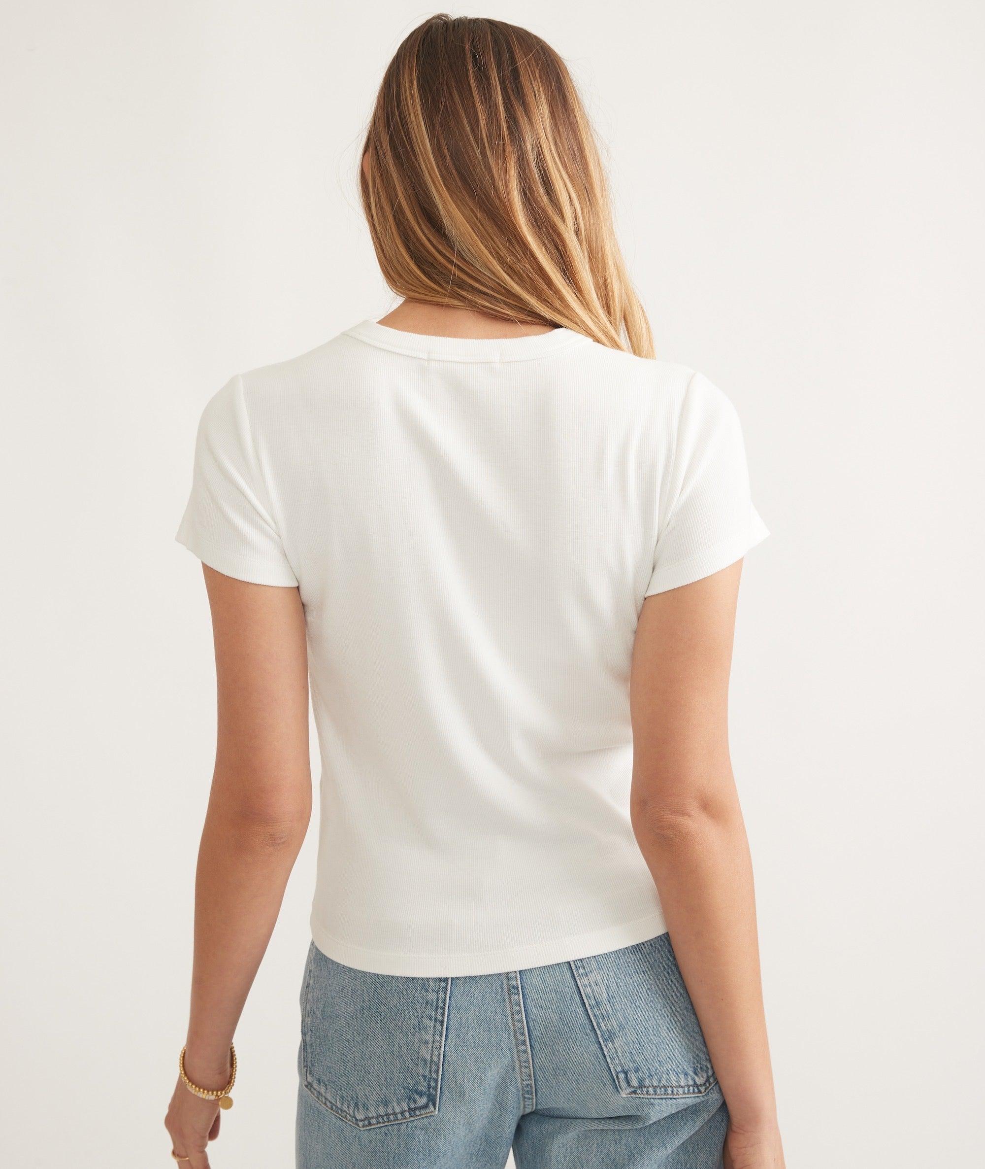 Lexi Rib Sun-In Crew Tee-Casual Tops-Happy on Main