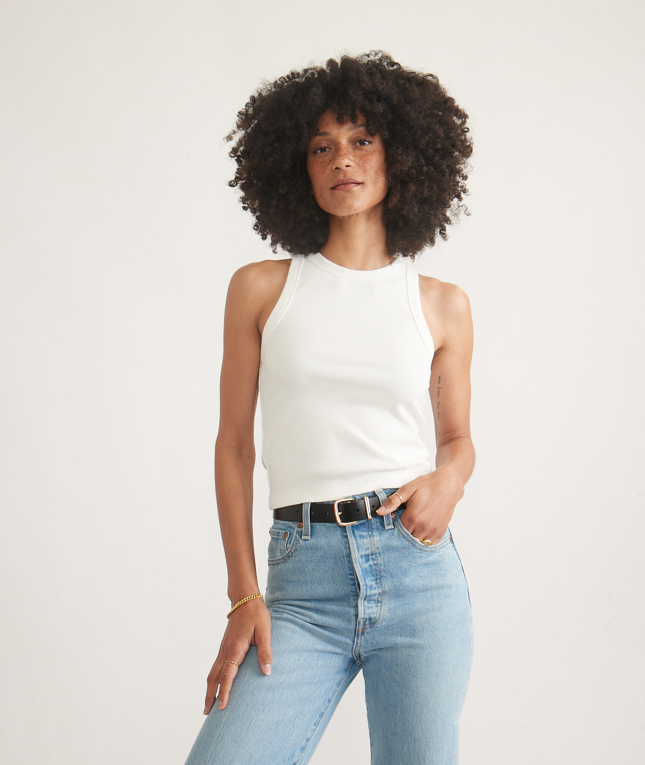 Lexi Rib Sun-In High Neck Crop Tank-Basic Tanks + Tees-Happy on Main