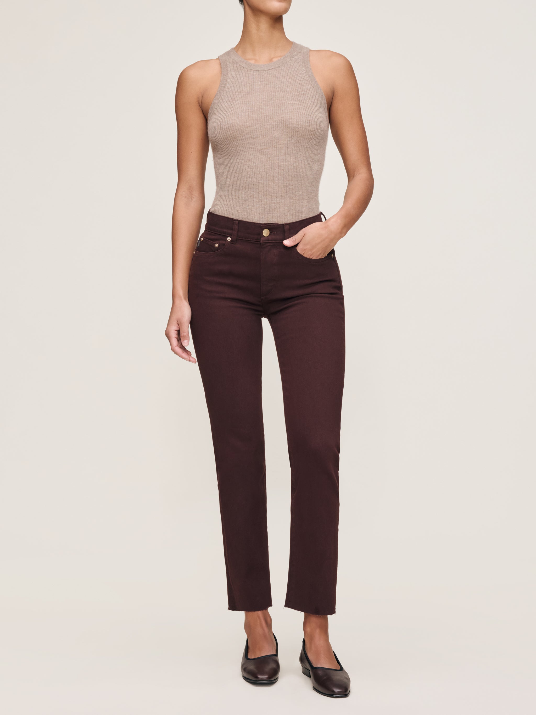 Mara Straight: Mid Rise Instasculpt™ Ankle-DL1961-Happy on Main