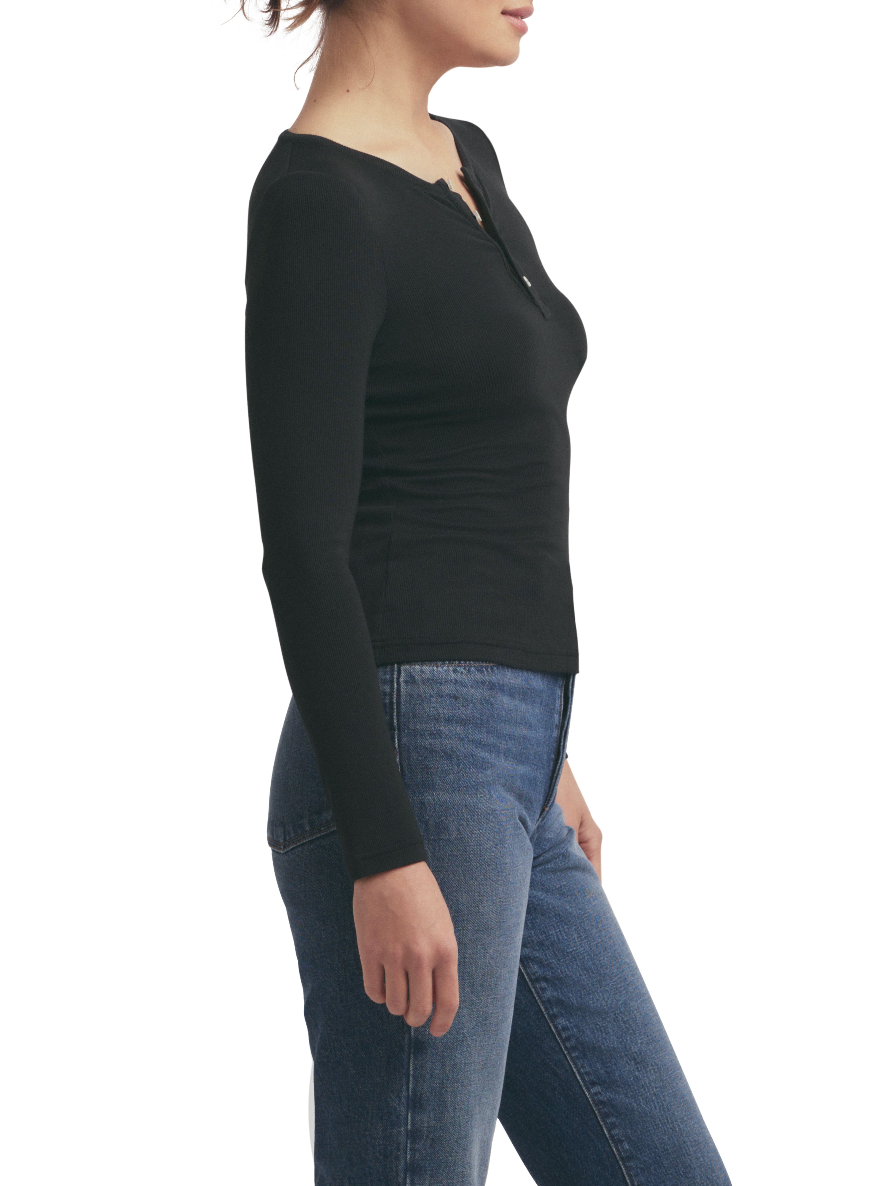 The Henley Ribbed Long Sleeve-Favorite Daughter-Happy on Main