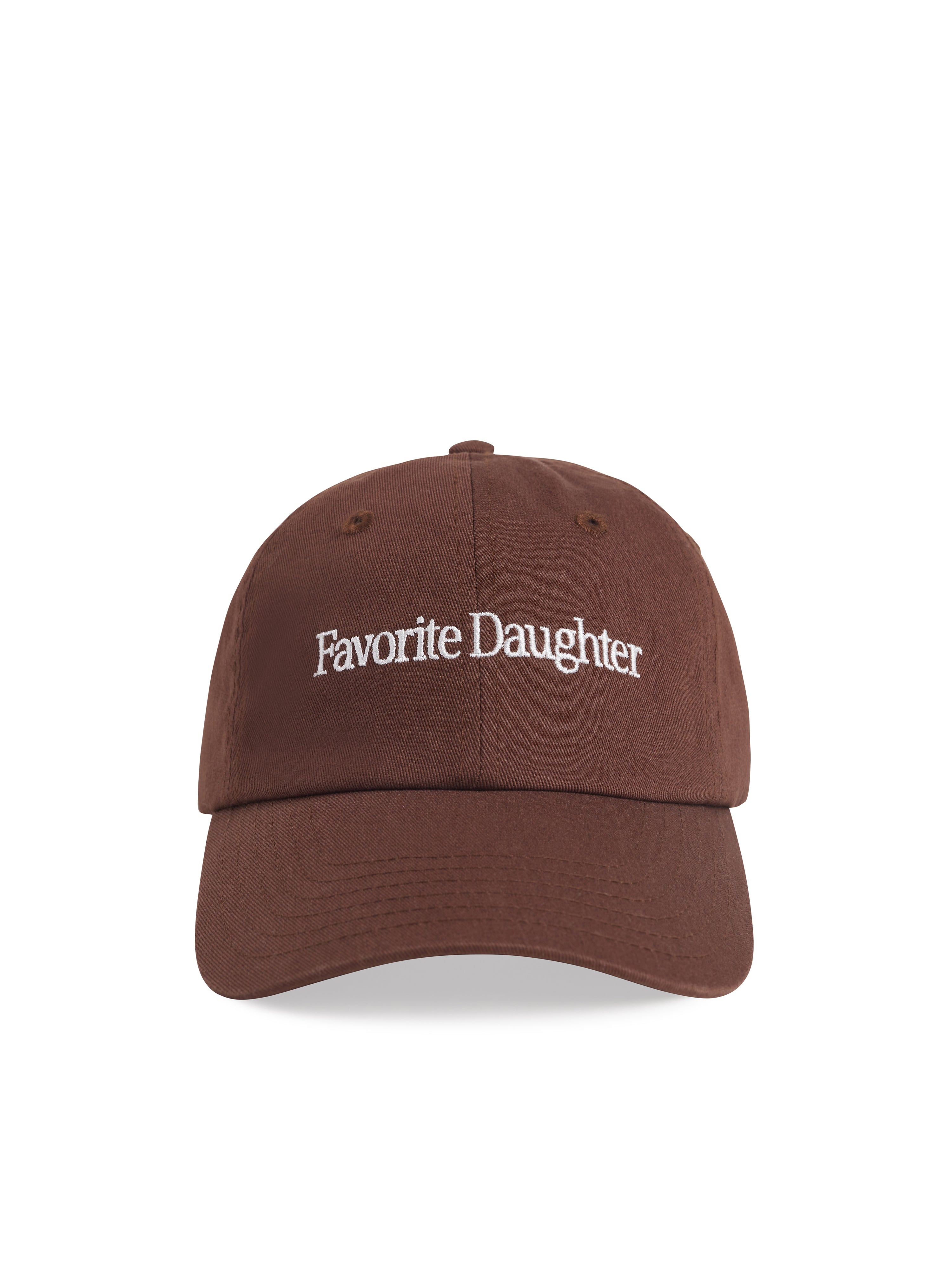 Classic Logo Baseball Hat - Brown / White-Favorite Daughter-Happy on Main
