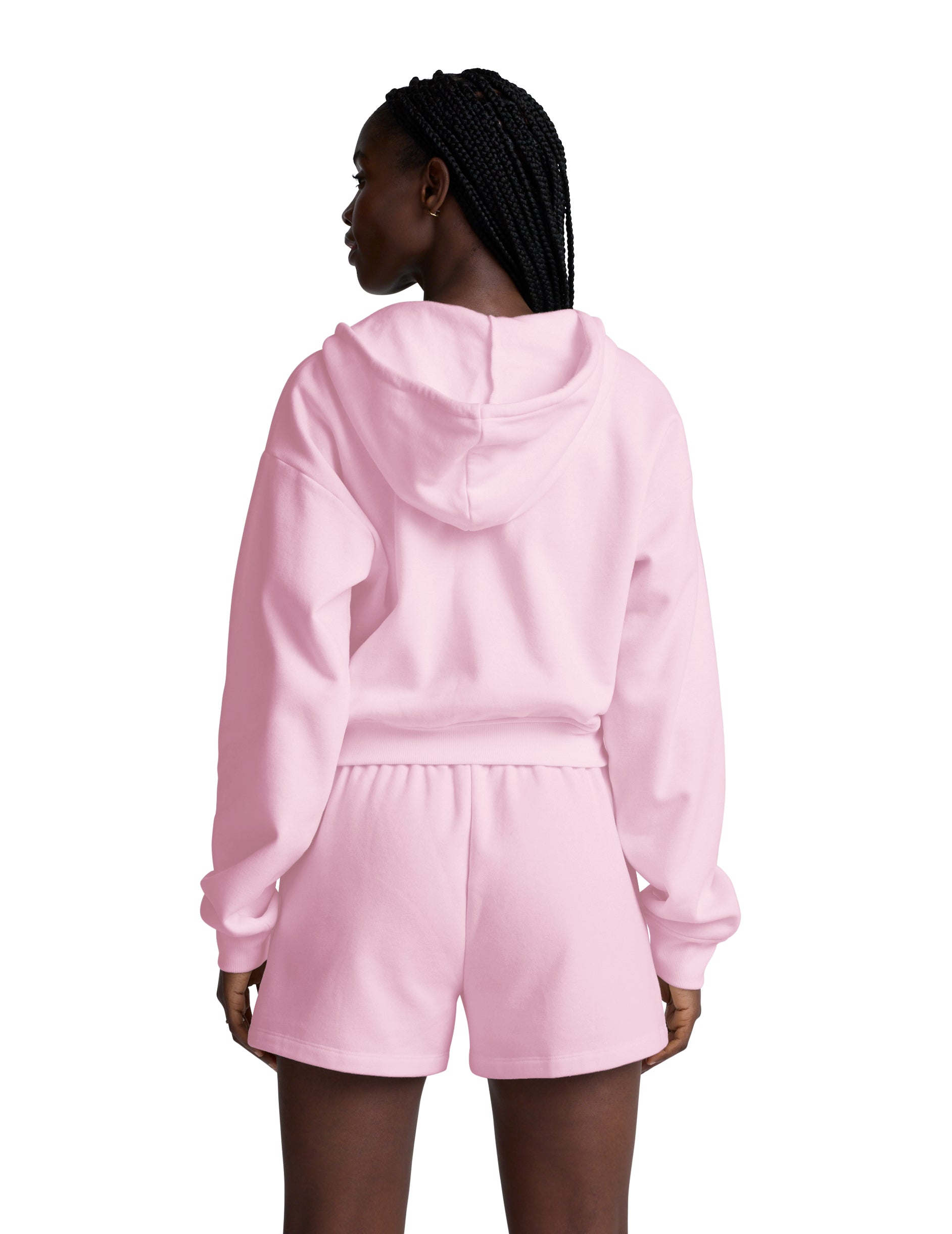 Luxefleece Zip Up Hoodie - Frosty Pink-Beyond Yoga-Happy on Main