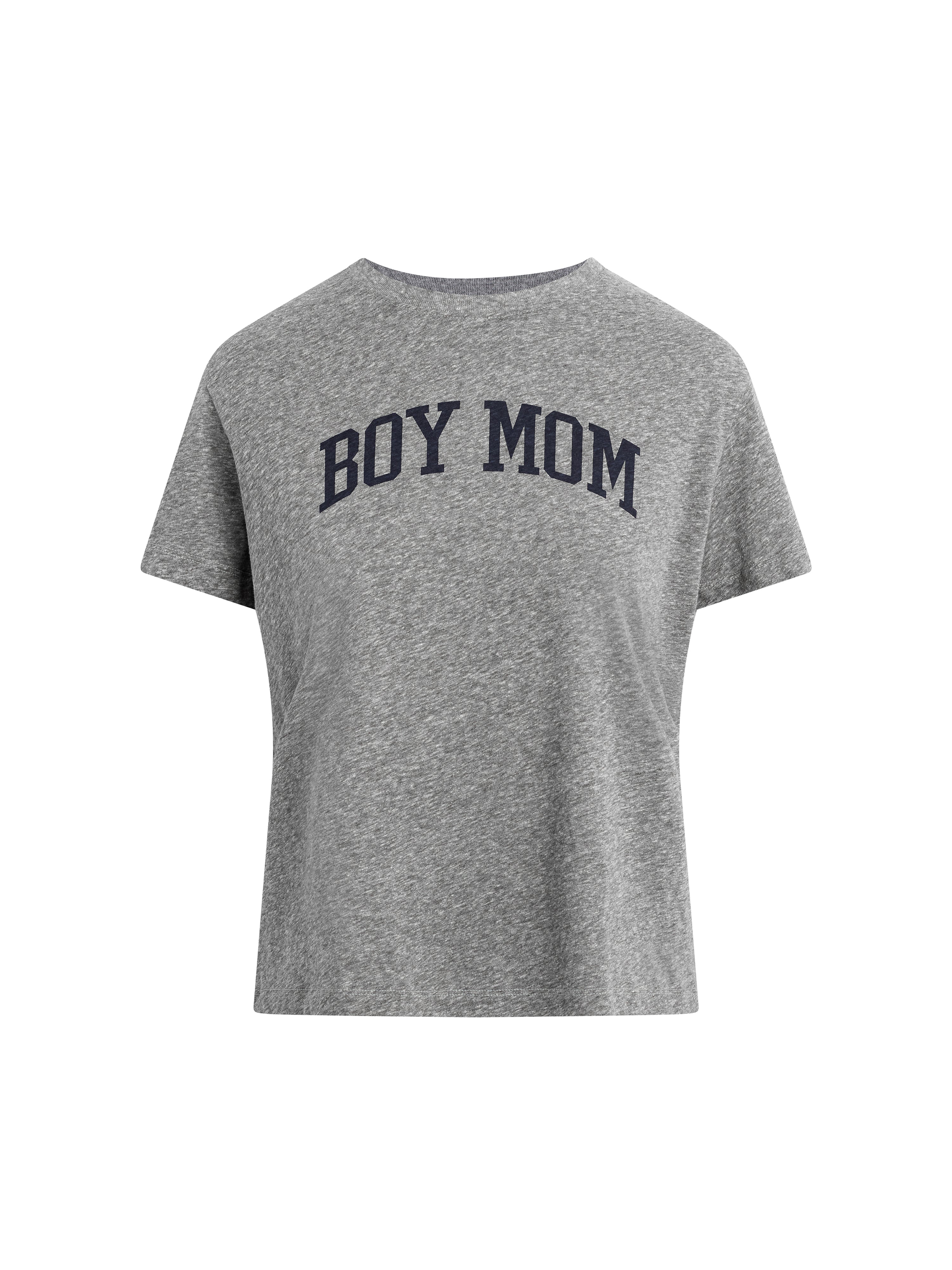 The Boy Mom Tee - Heather Grey/Navy-Favorite Daughter-Happy on Main