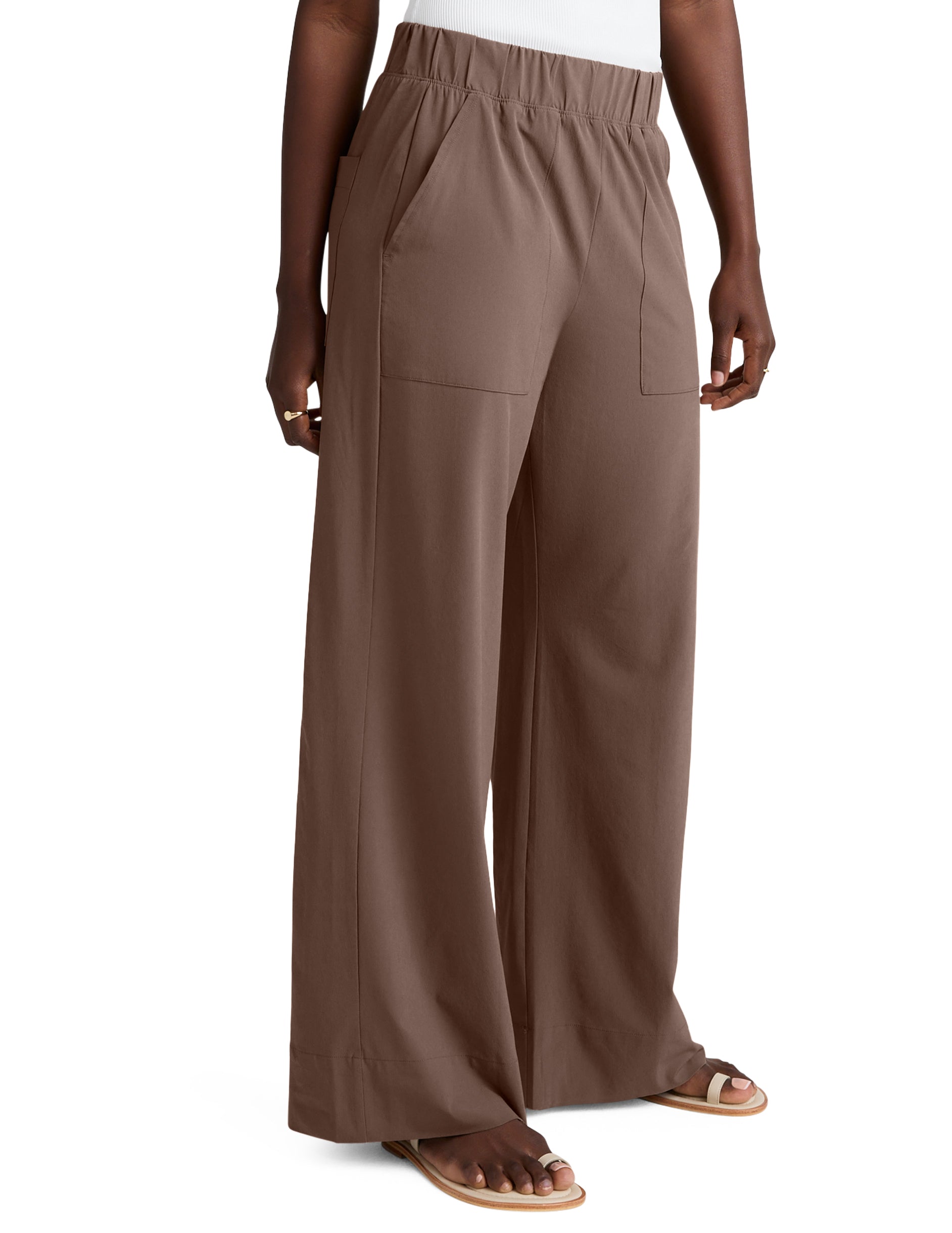 Easy Wide Leg Pant - Khaki-Beyond Yoga-Happy on Main