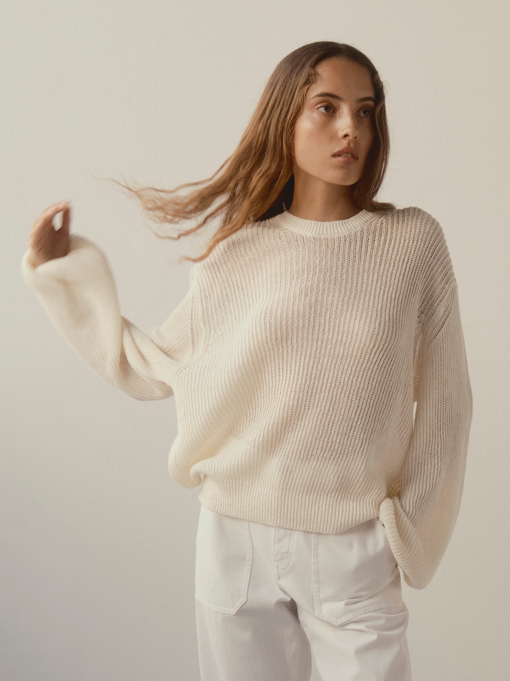 June Pullover - White-DL1961-Happy on Main