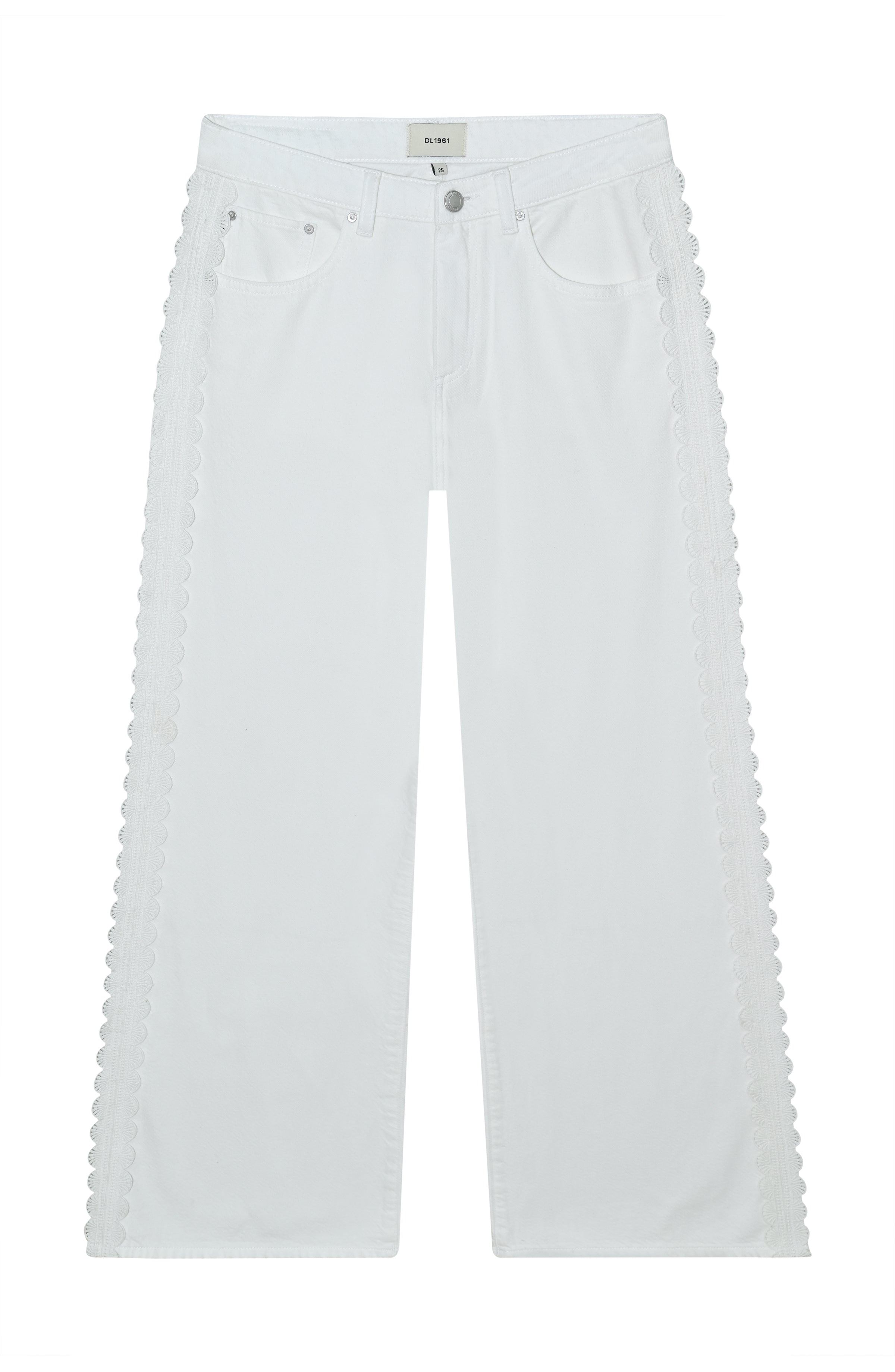 Alex Baggy Wide Leg : Low Rise 32” - White Lace Aura-DL1961-Happy on Main