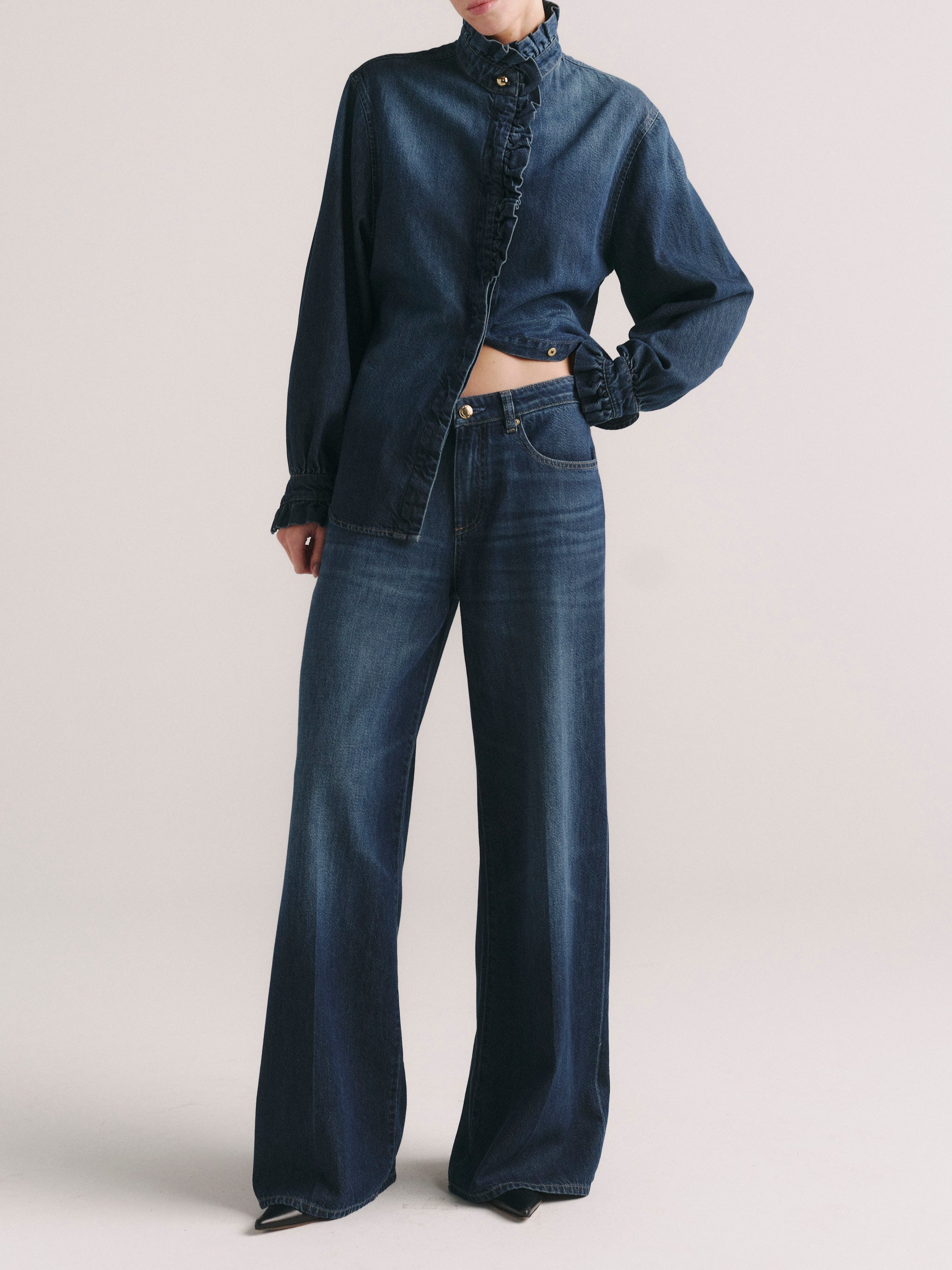 Alex Baggy Wide Leg: Low Rise 32” - Fall Blues Aura-DL1961-Happy on Main