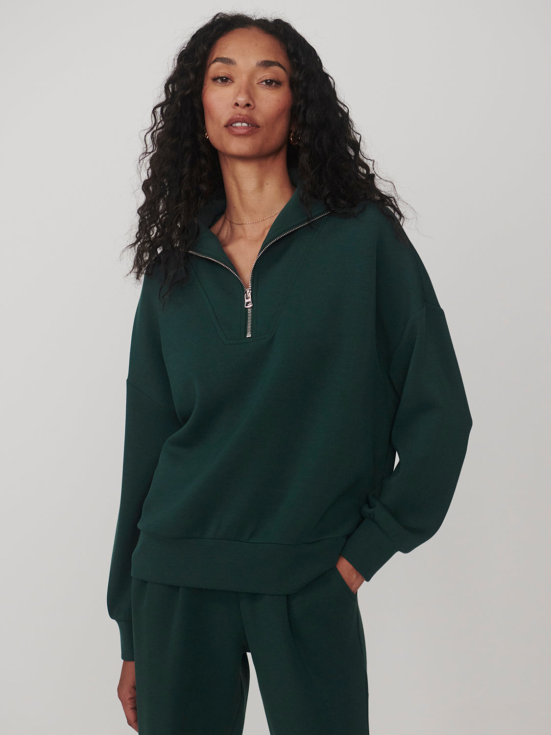 Hawley Half Zip Sweat - Ponderosa Pine-Varley-Happy on Main