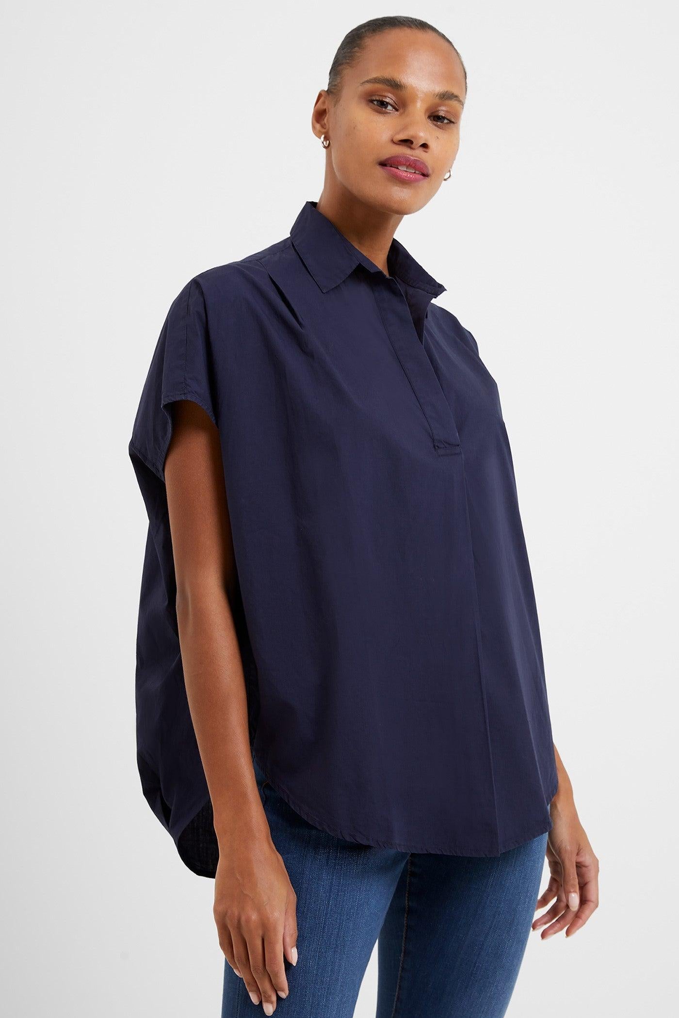 Cele Rhodes Poplin Sleeveless Shirt-Casual Tops-Happy on Main