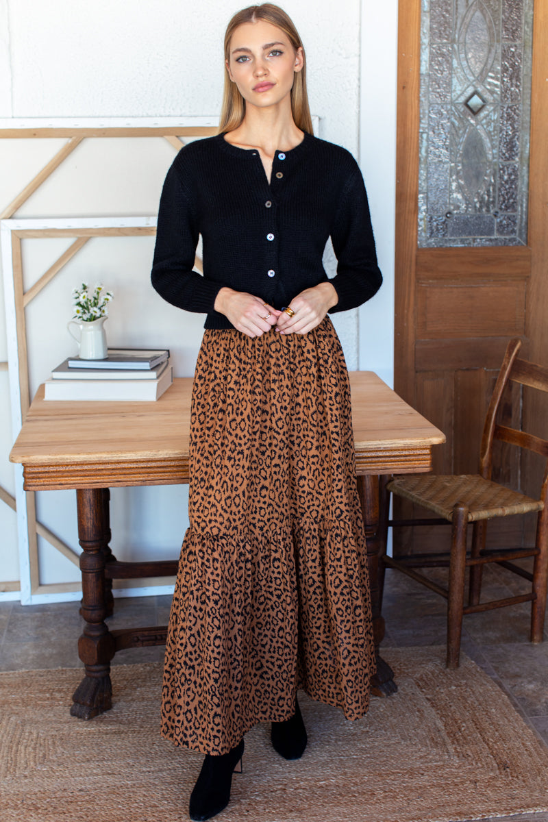 Shirred Skirt-Skirts-Happy on Main
