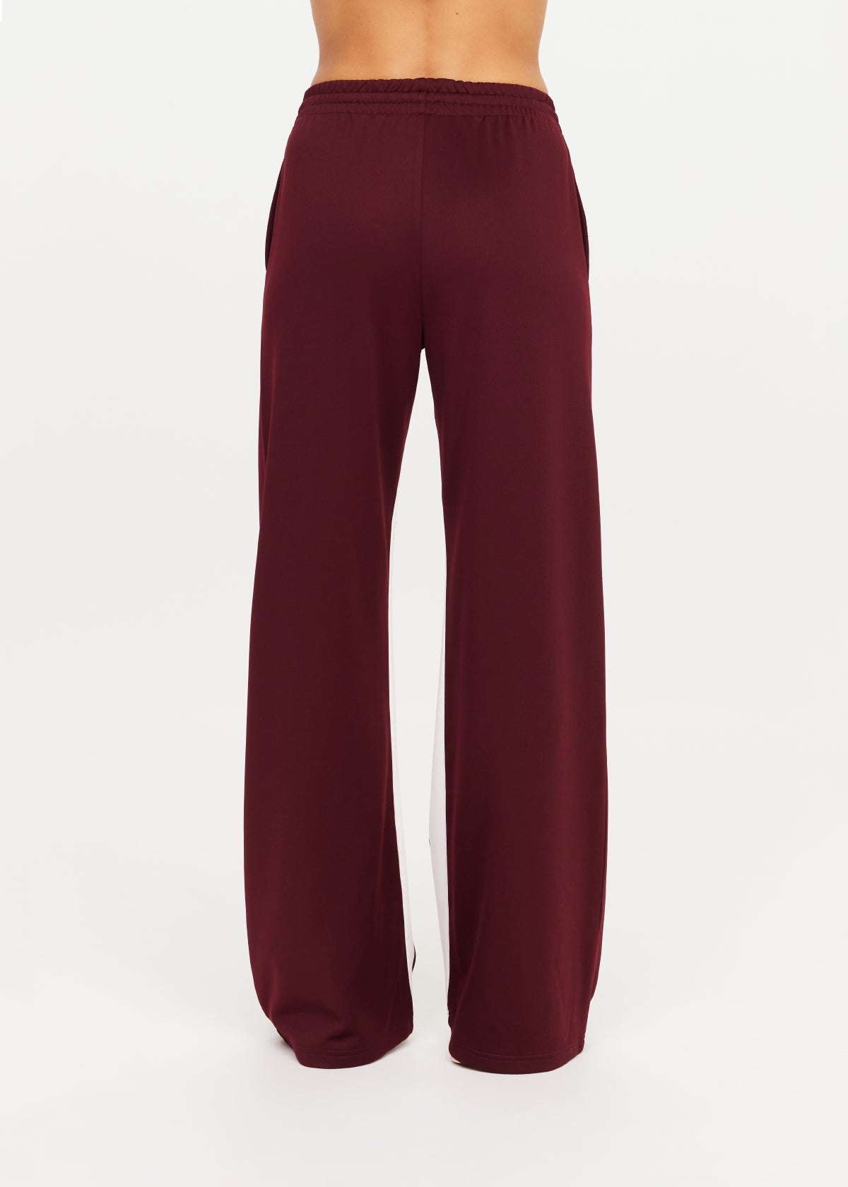 Marine Panelled Wide Leg Pant - Bordeaux-The Upside-Happy on Main