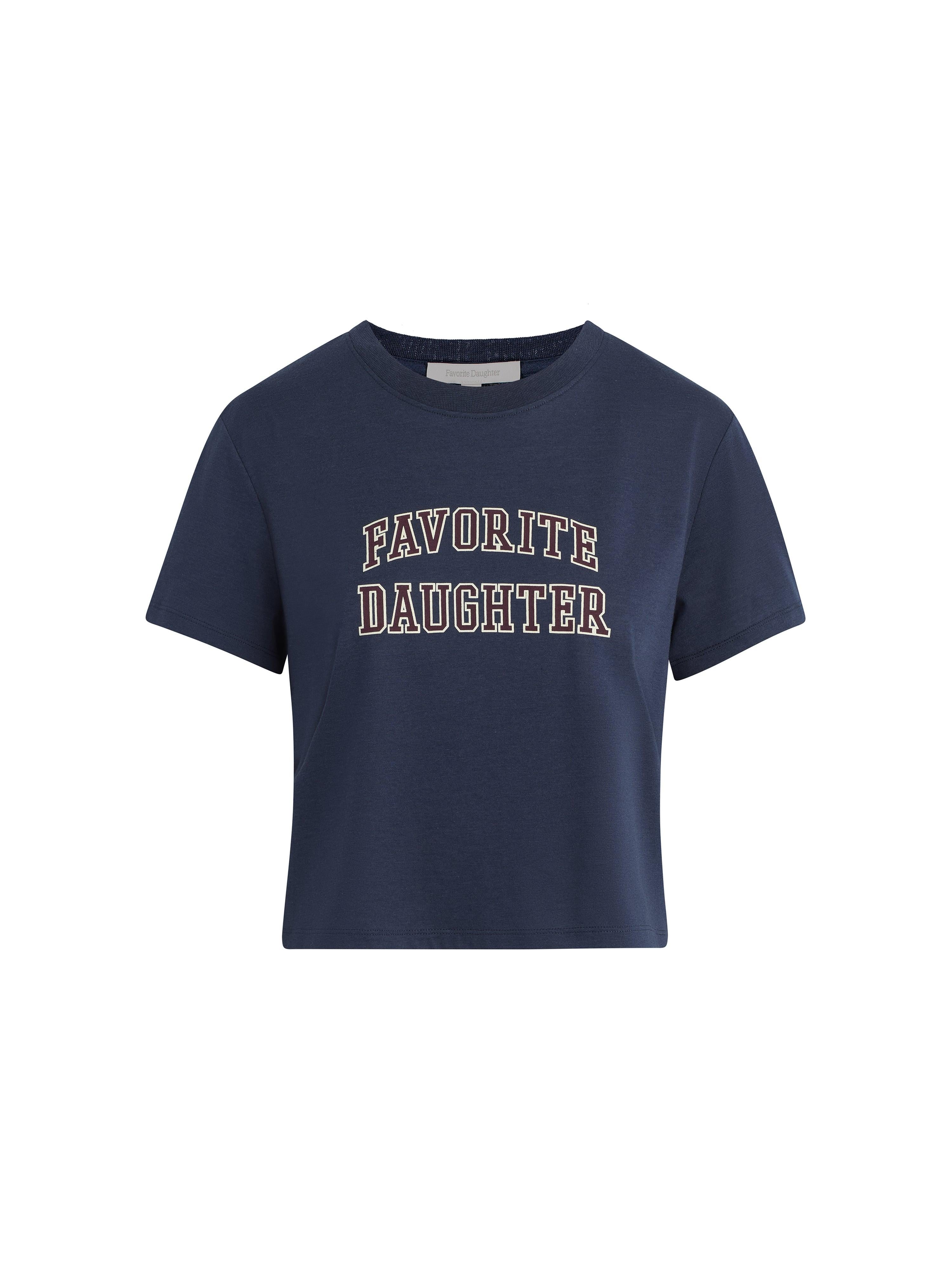 Favorite Daughter Cropped Collegiate Tee-Basic Tanks + Tees-Happy on Main