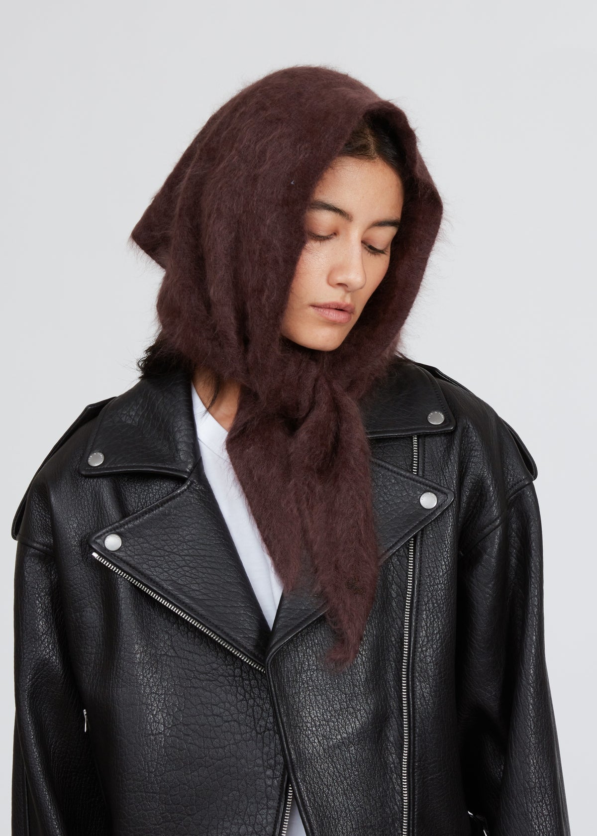 Jada Brushed Cashmere Bandana Scarf - Dark Brown-Rag & Bone-Happy on Main