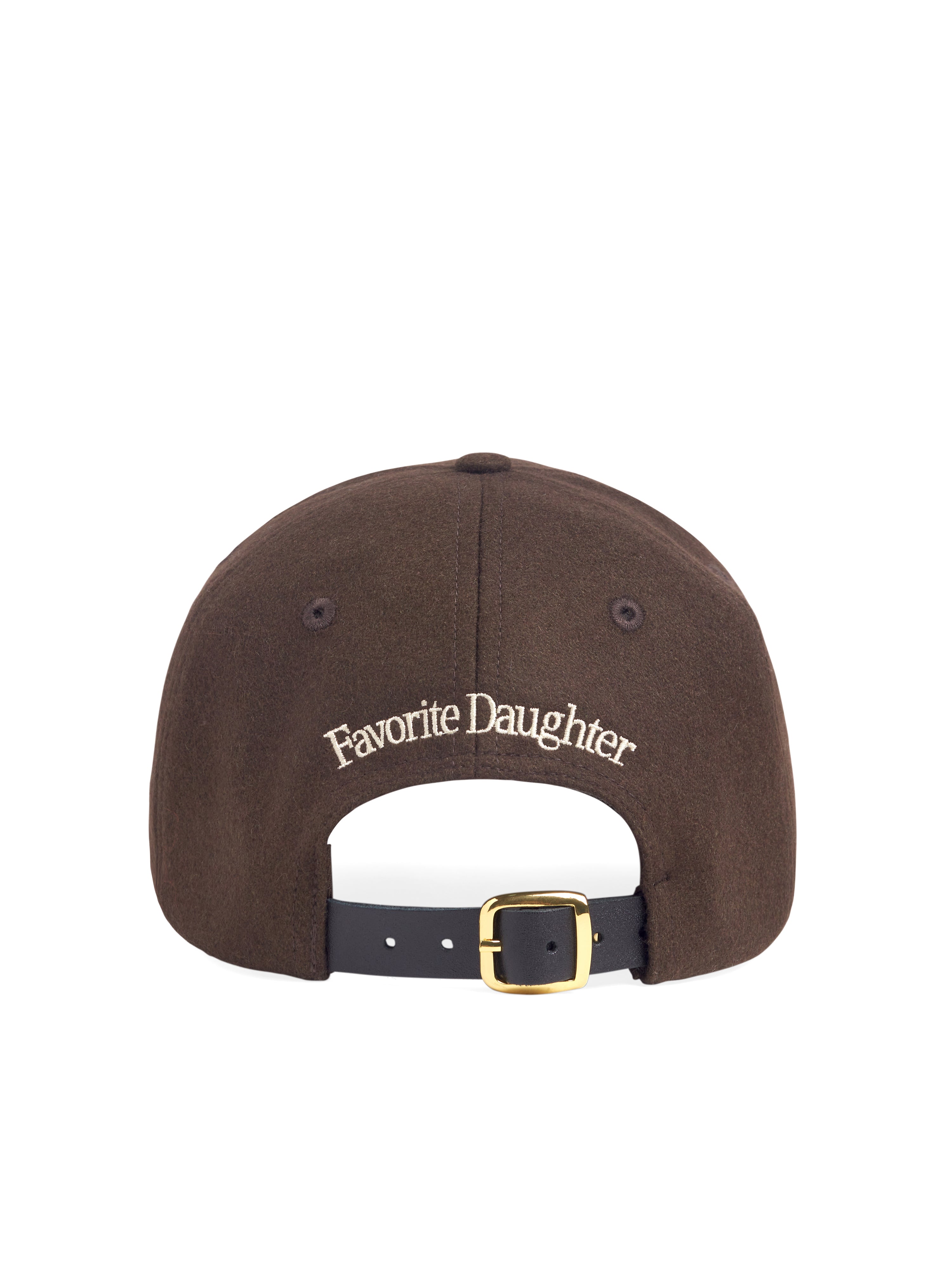 Wool Baseball Cap With Leather Strap-Misc Accessories-Happy on Main