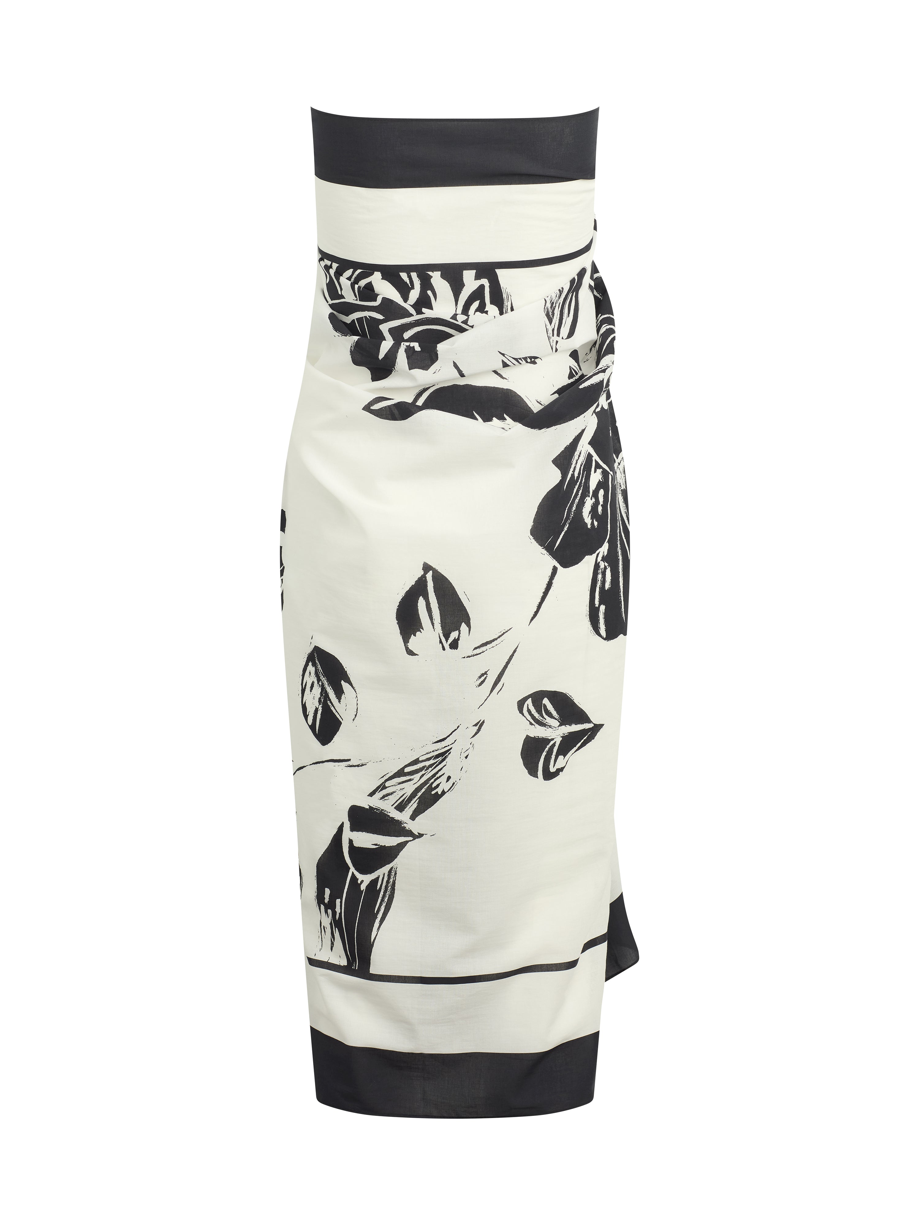 The Vintage Floral Pareo - Black/White-Favorite Daughter-Happy on Main