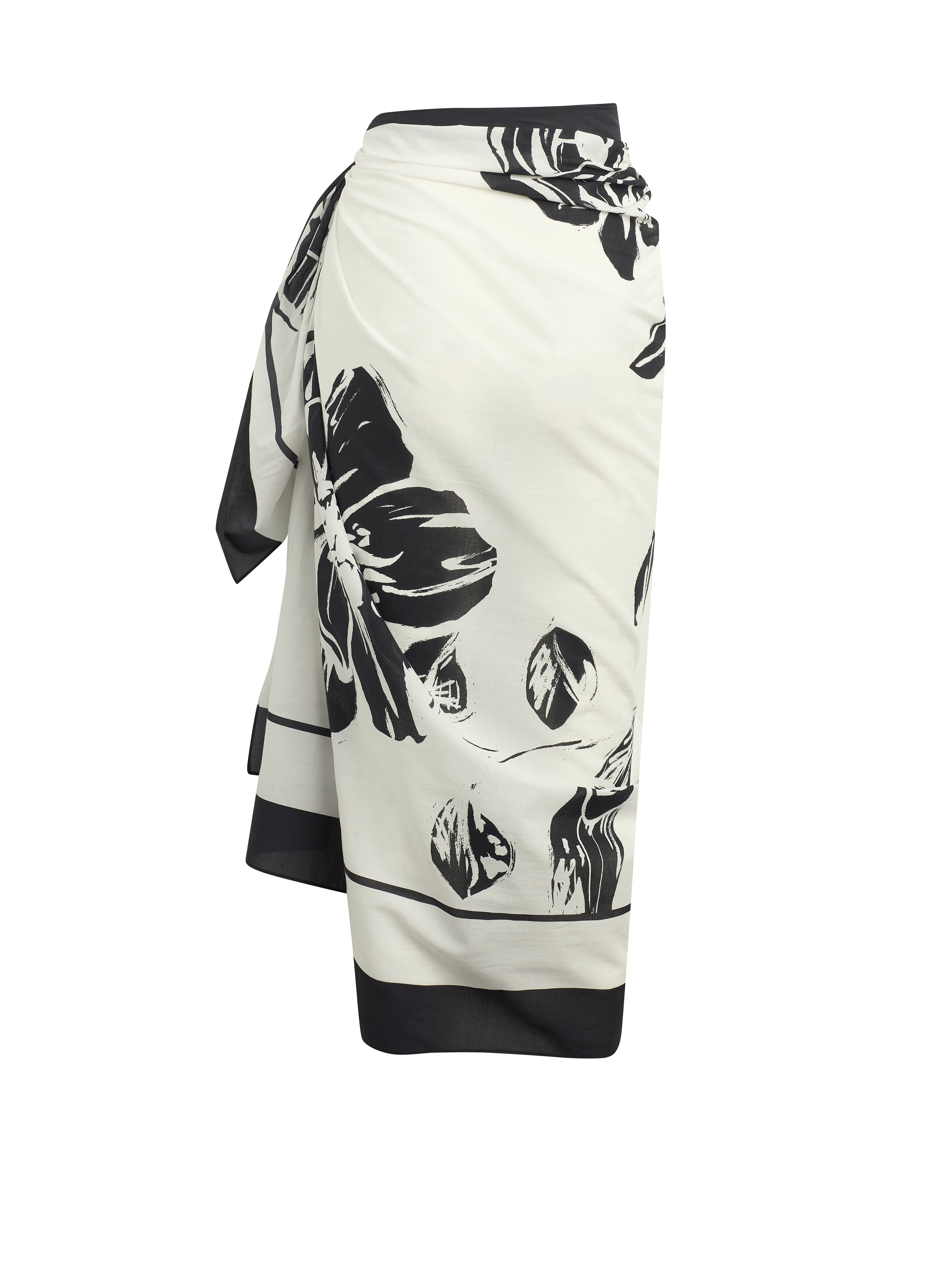 The Vintage Floral Pareo - Black/White-Favorite Daughter-Happy on Main