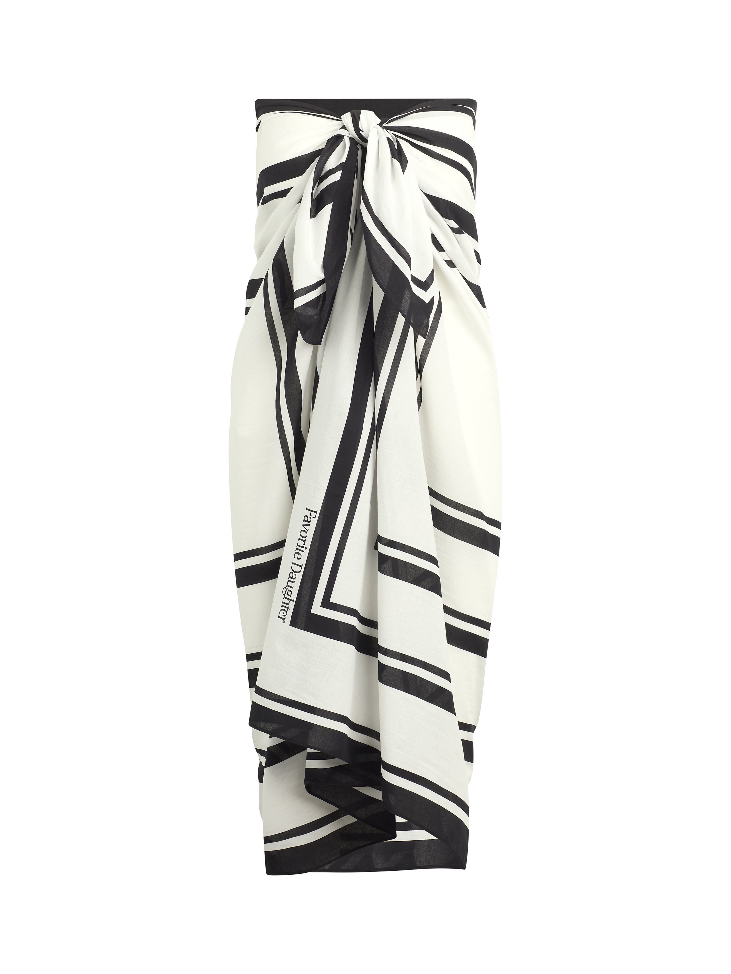 The Geo Print Pareo - Black/White-Favorite Daughter-Happy on Main