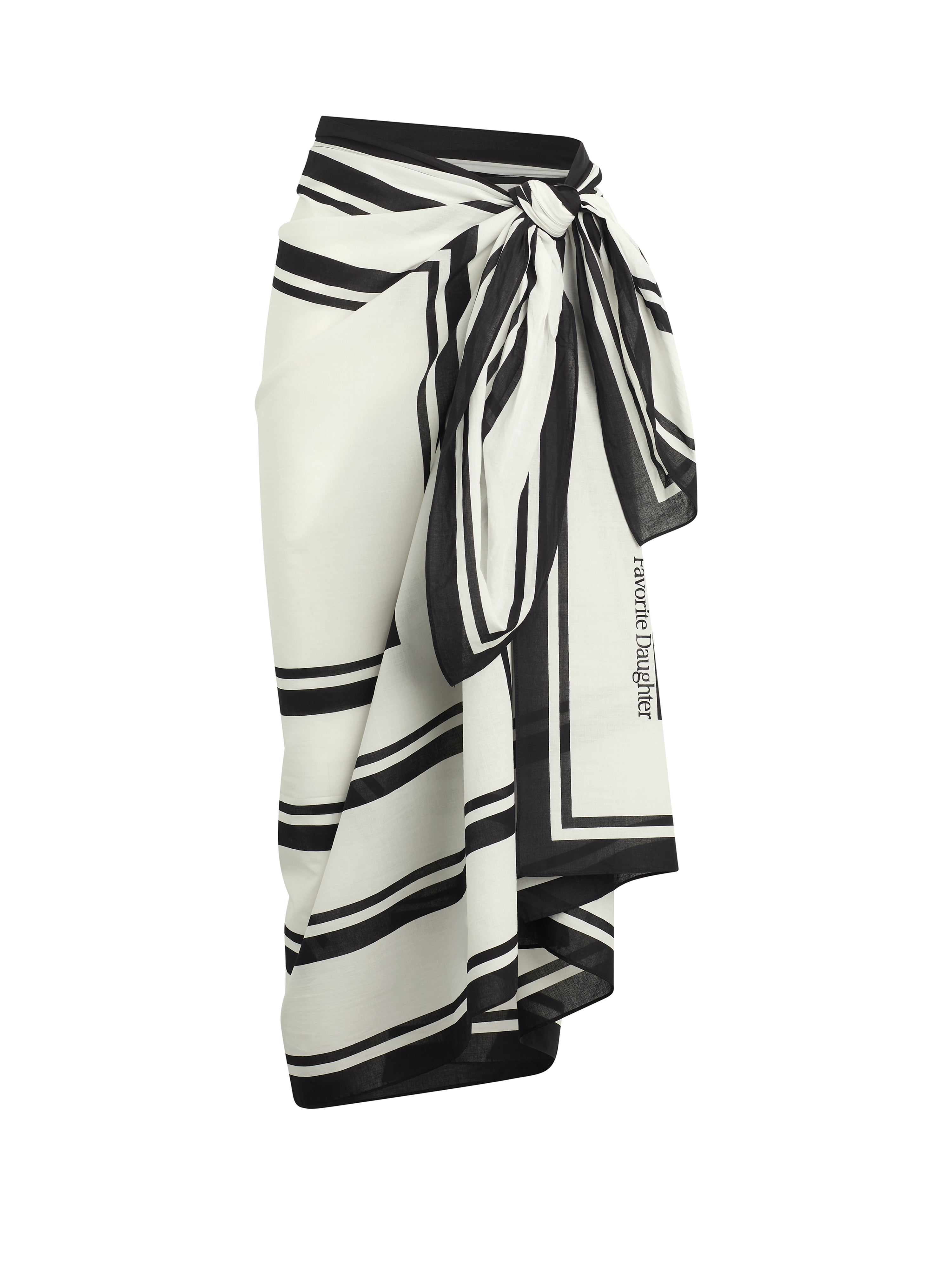 The Geo Print Pareo - Black/White-Favorite Daughter-Happy on Main