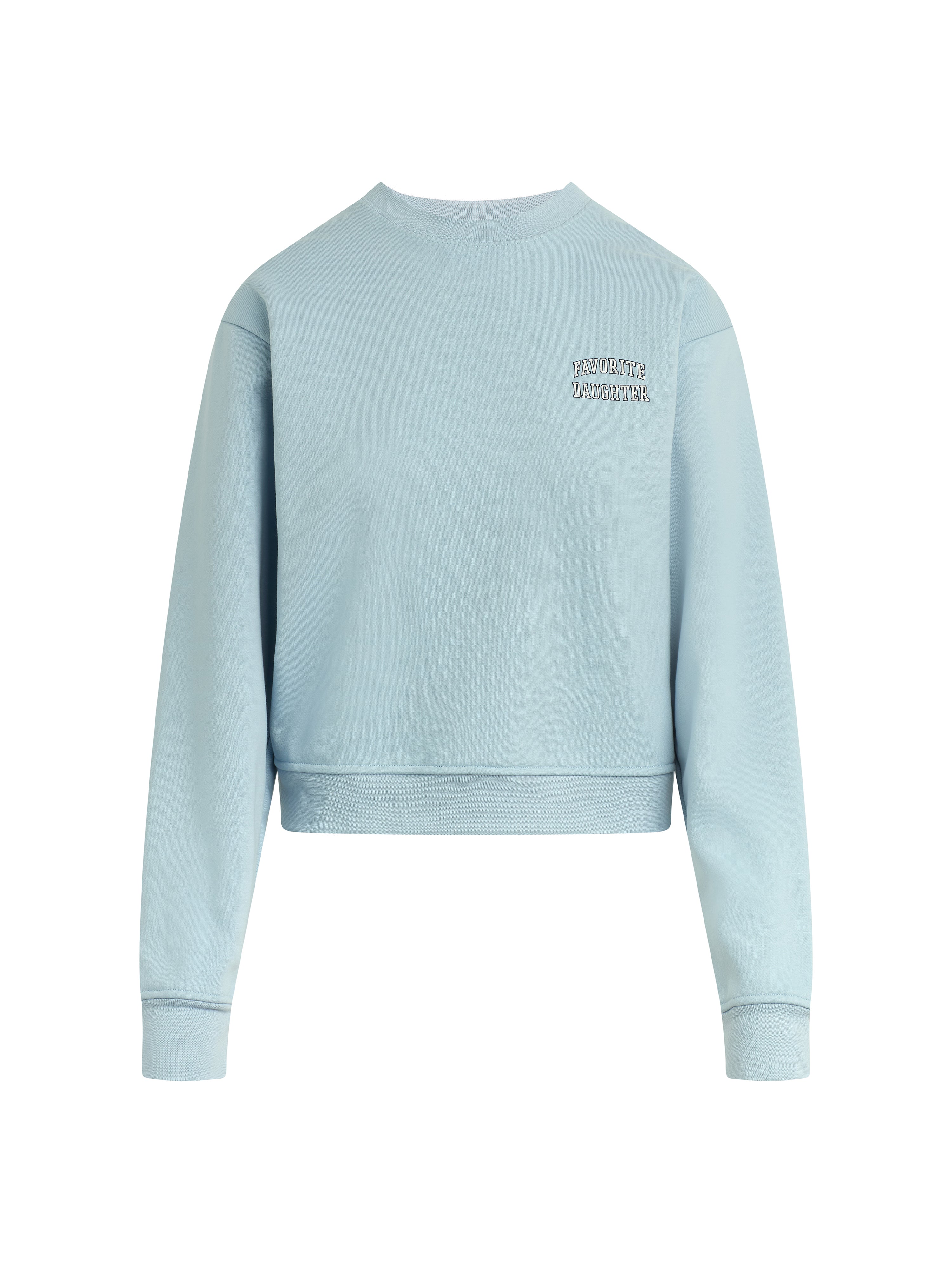 The Collegiate Chest Classic Sweatshirt - Sea Blue/ Gardenia-Favorite Daughter-Happy on Main