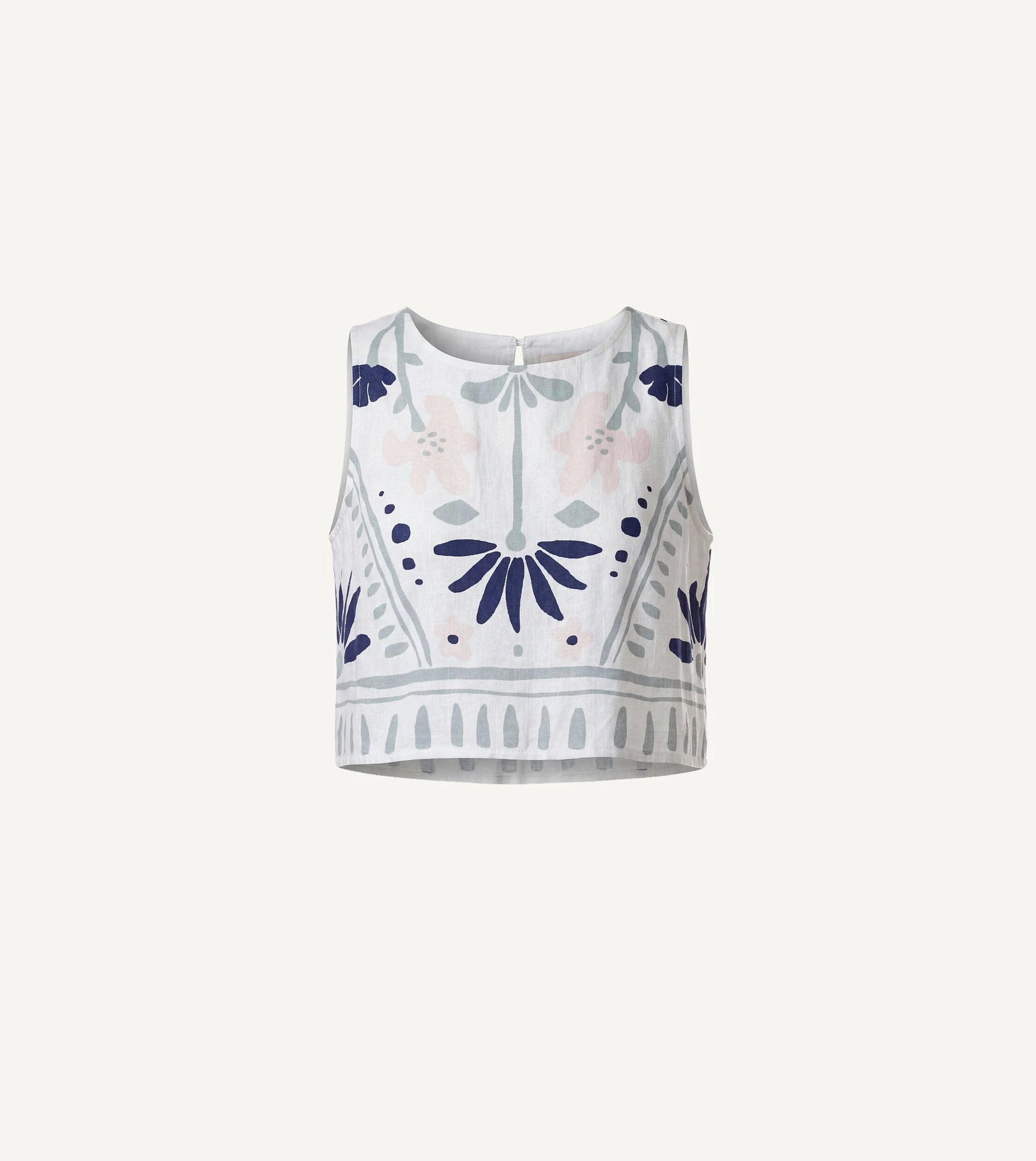 Venetia Top - Liliana Blue Surf Print-Cleobella-Happy on Main