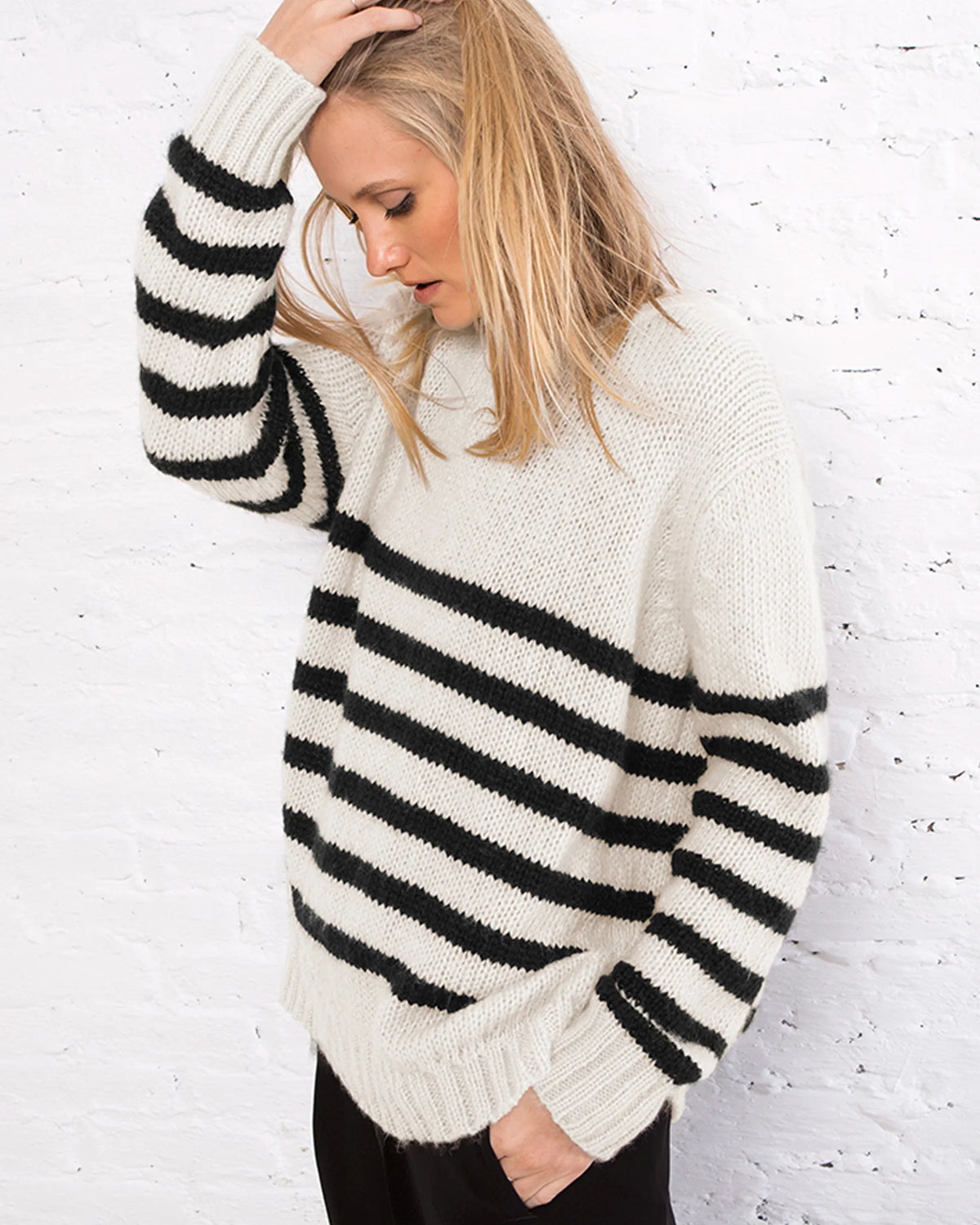 Caroline Crew Chunky - Half Moon/Black-Wooden Ships-Happy on Main